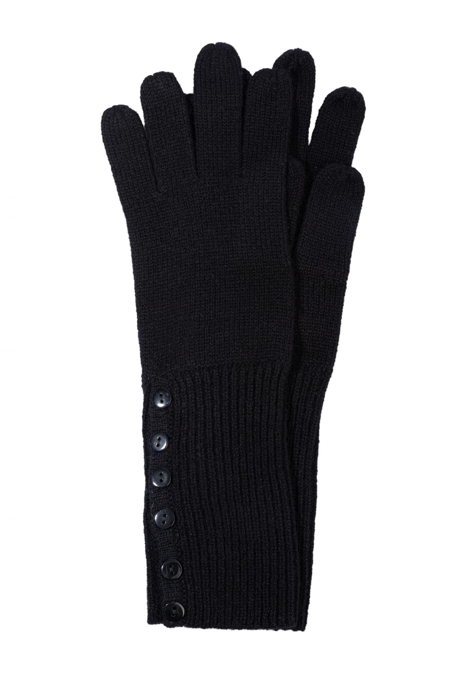 JA17-U001-BLC Gloves with buttons  Marc & André