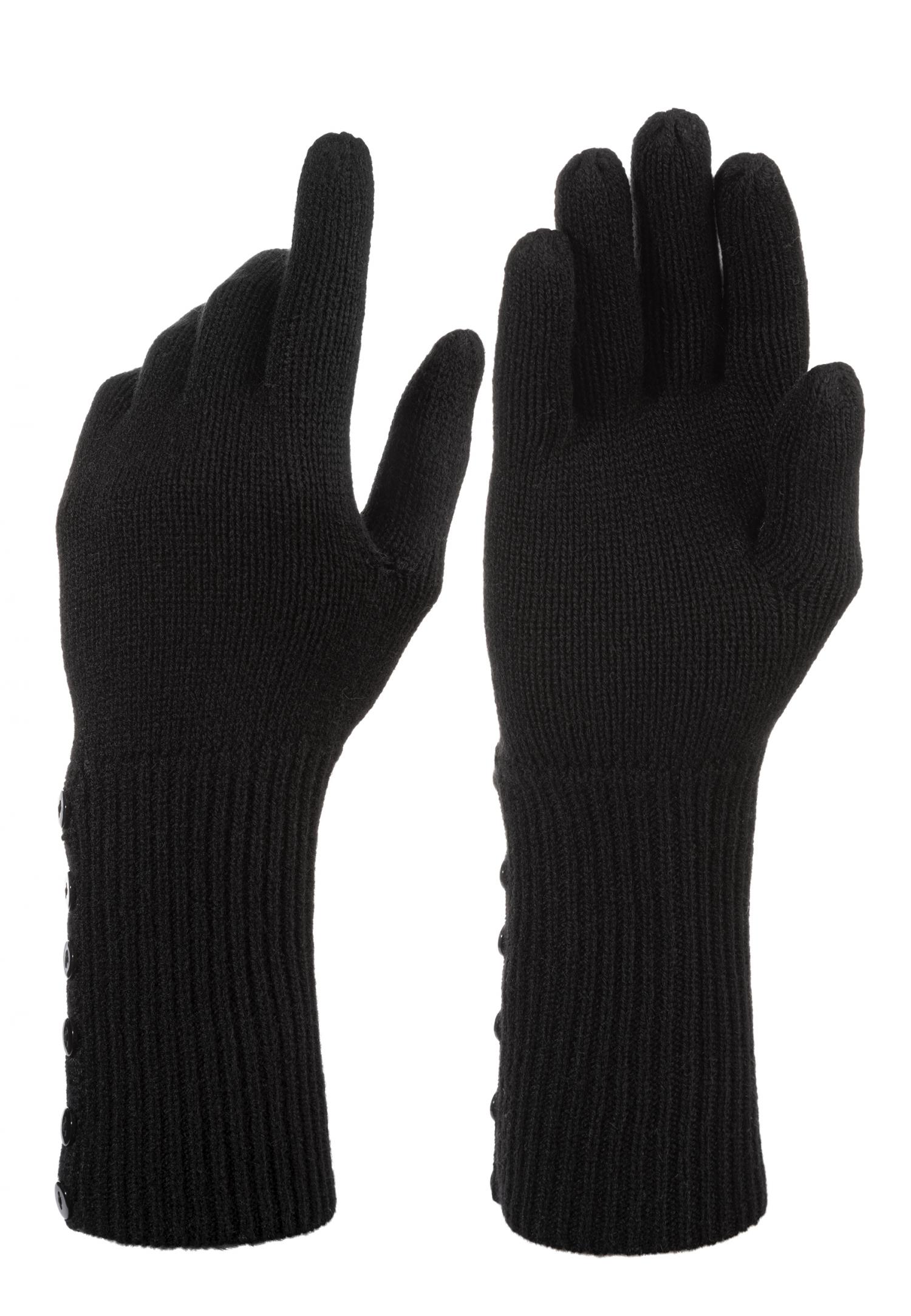 JA17-U001-BLC Gloves with buttons  Marc & André