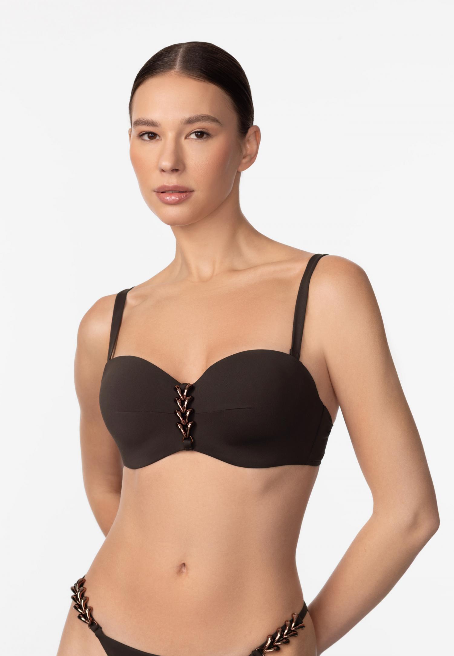 Верх купальника бандо на кісточках