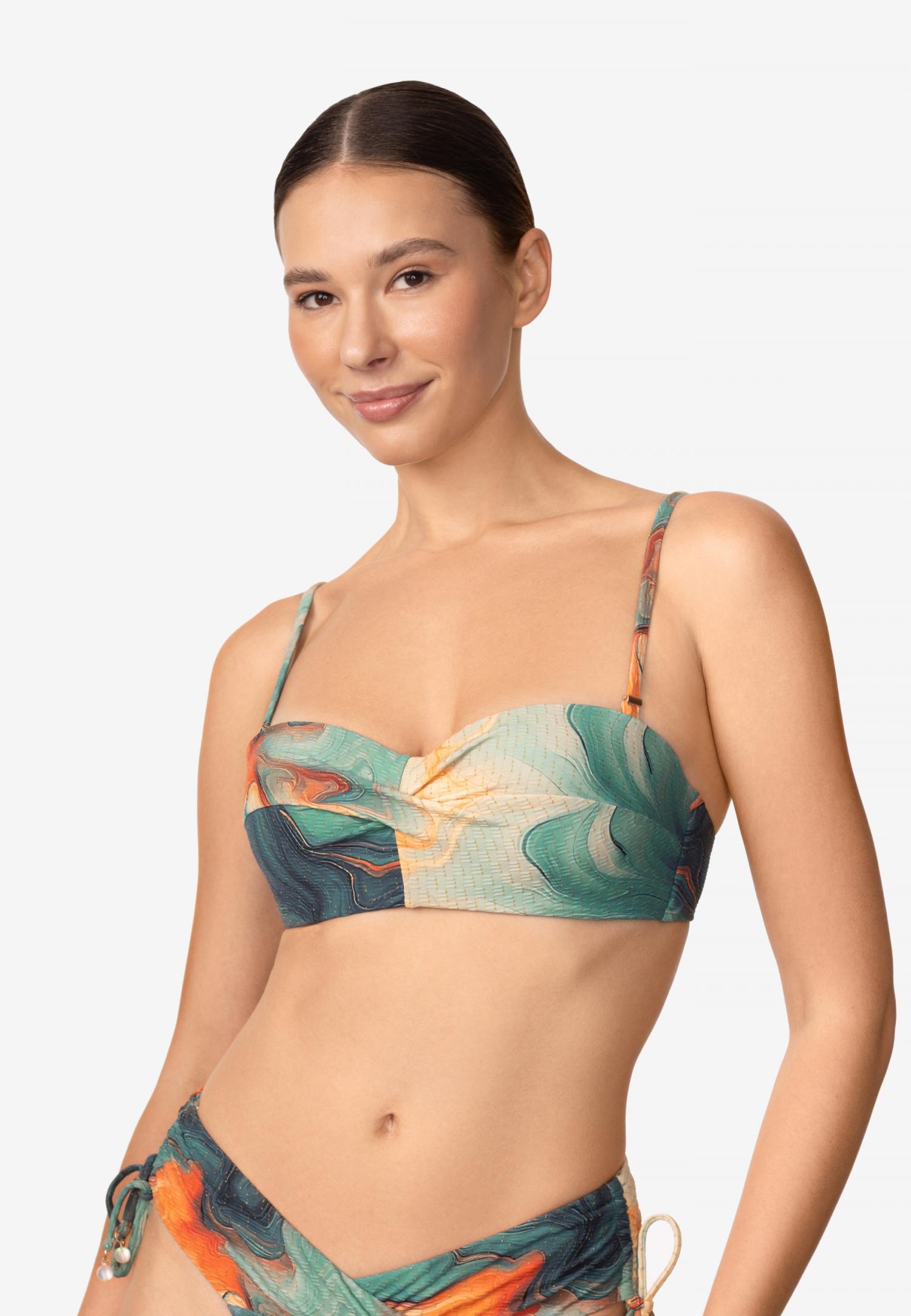 Верх купальника бандо на кісточках