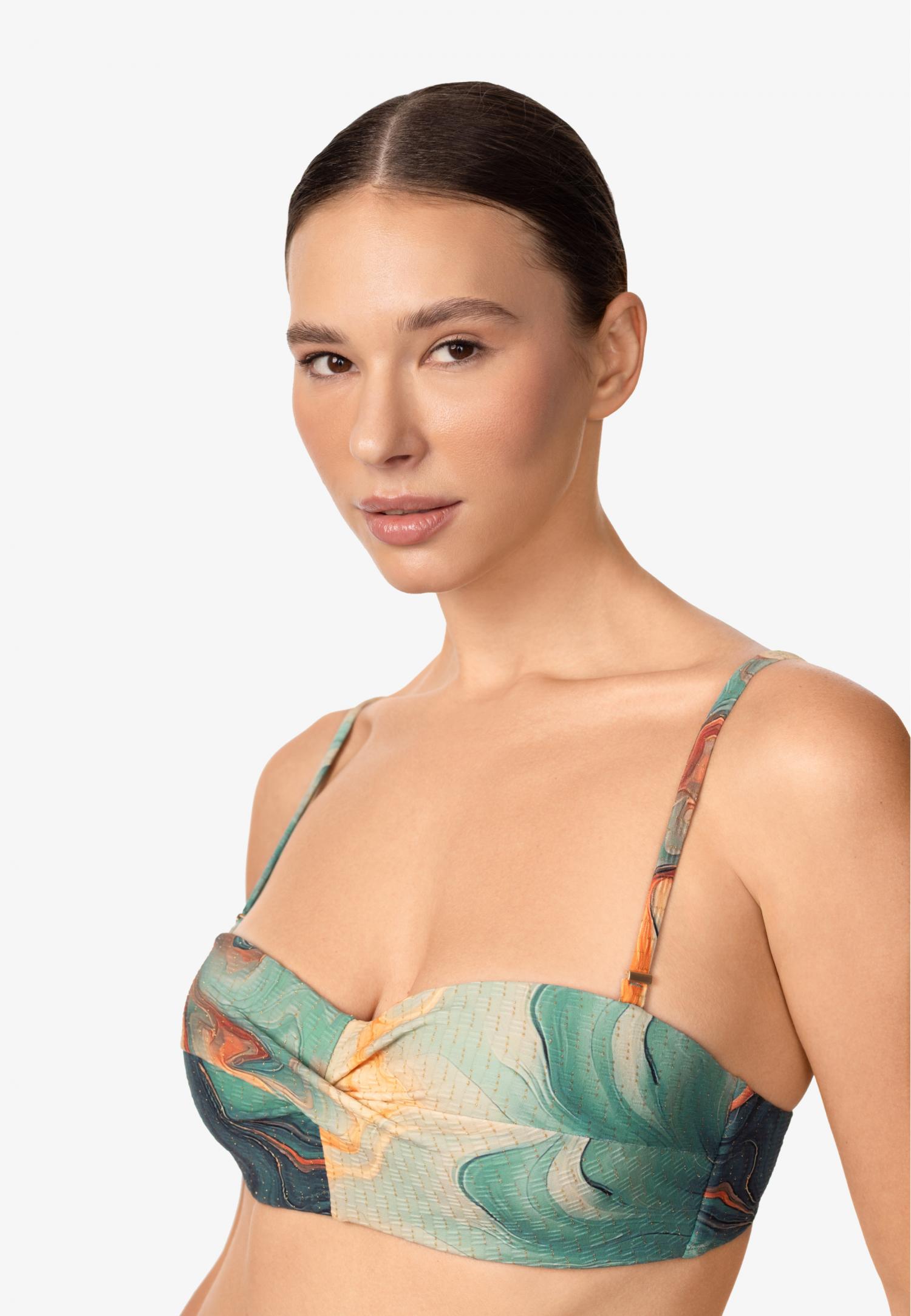 Верх купальника бандо на кісточках