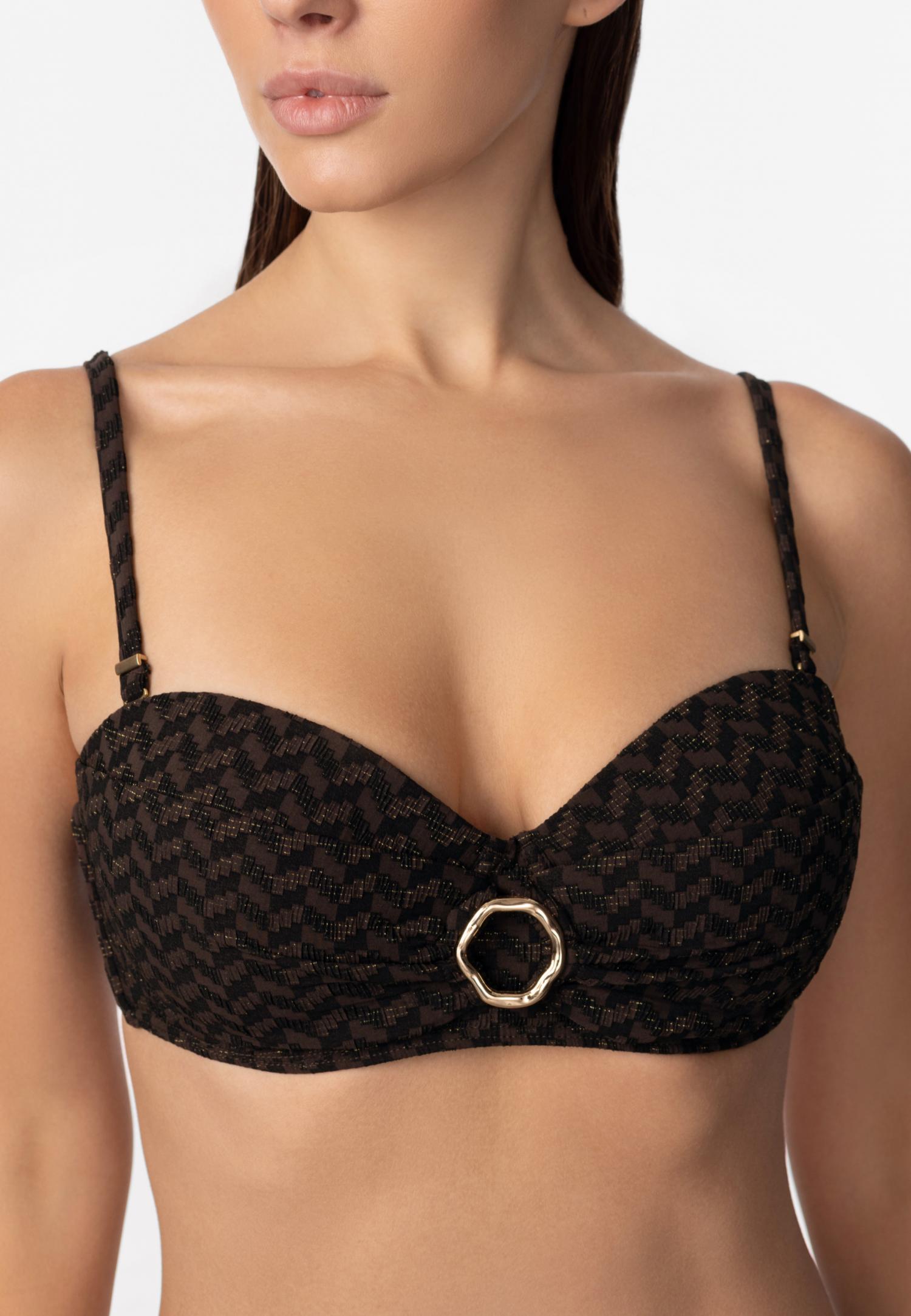 Верх купальника бандо на кісточках