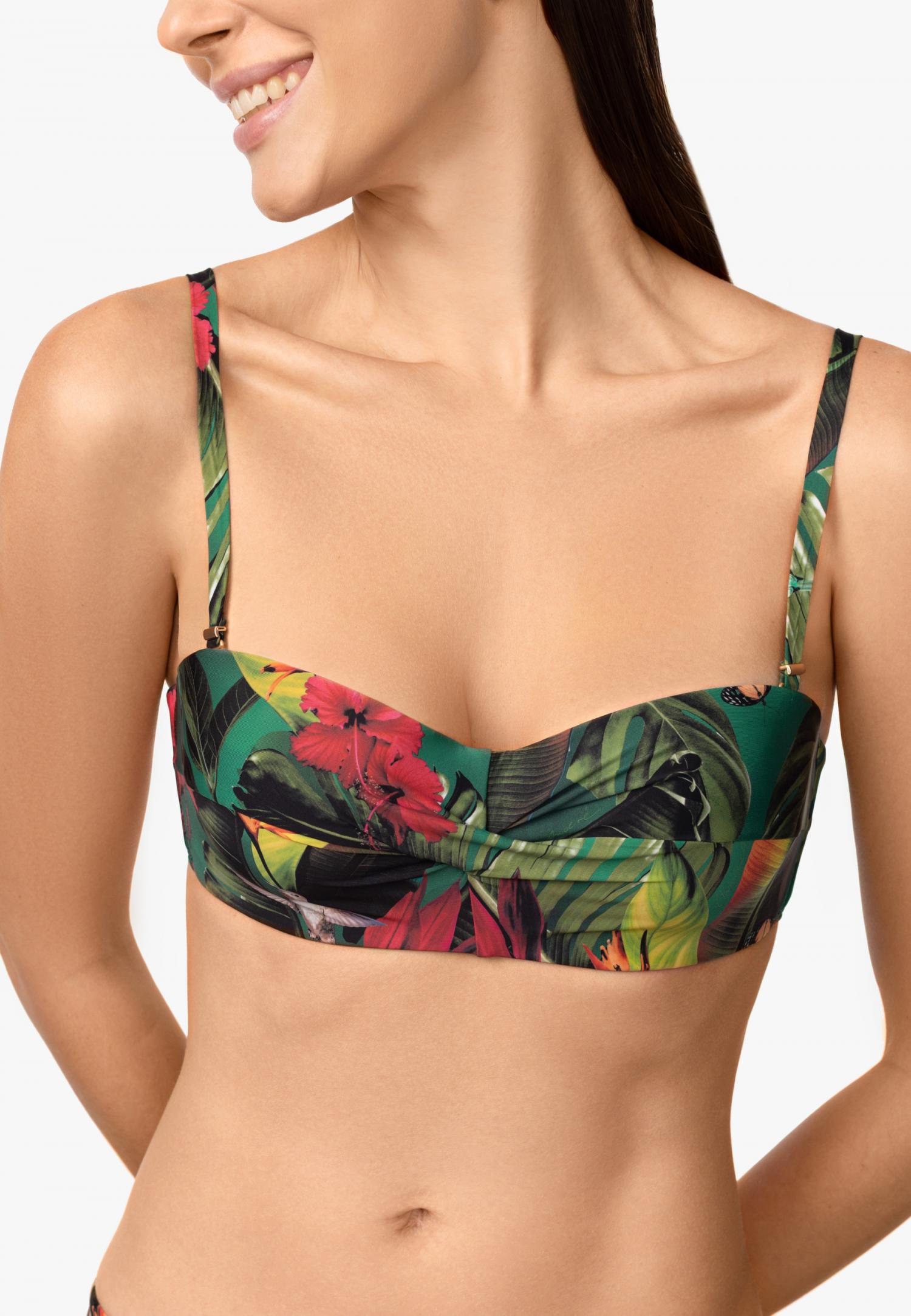 Верх купальника бандо на кісточках