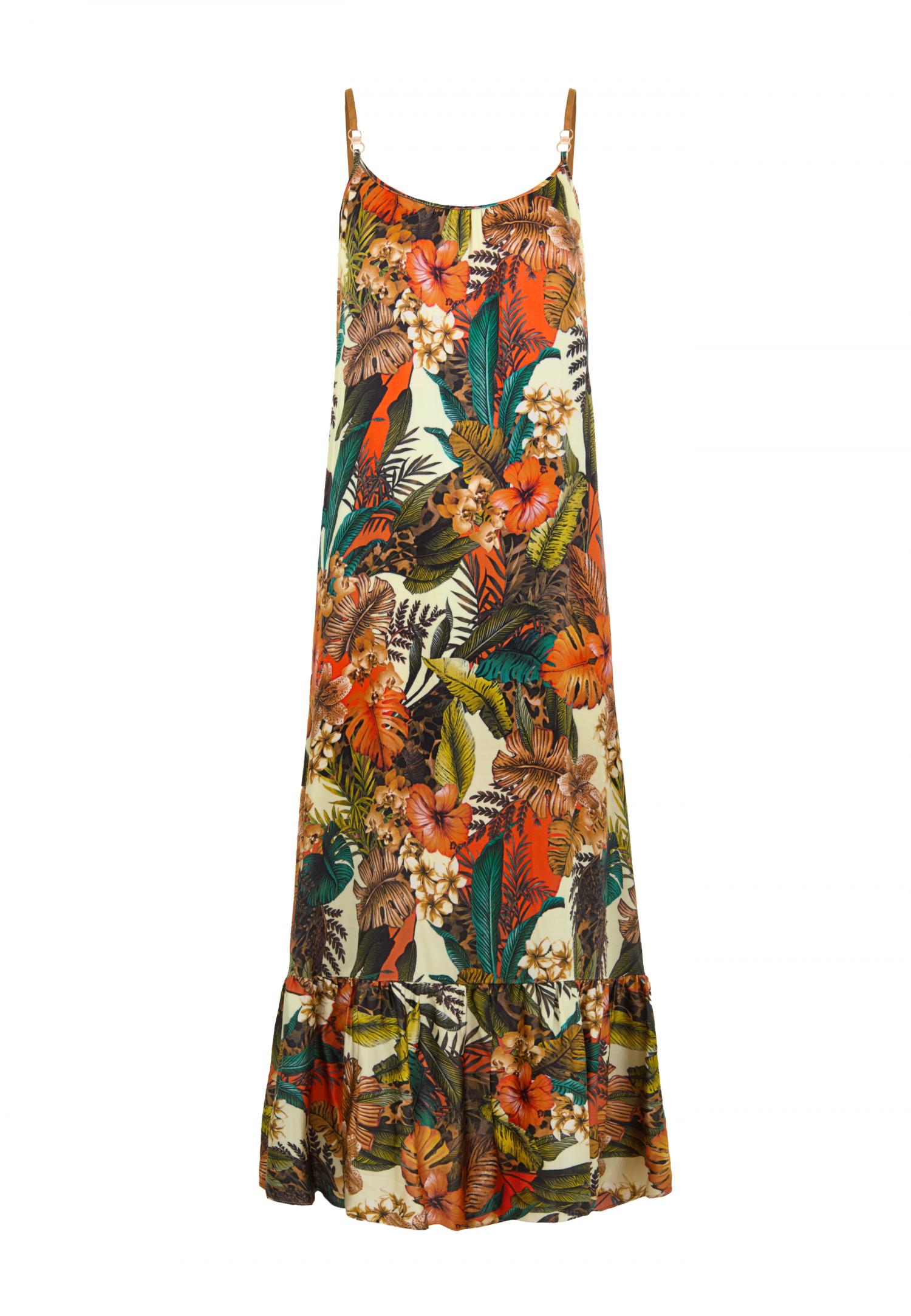 Платье-сарафан из тенселя и шелка