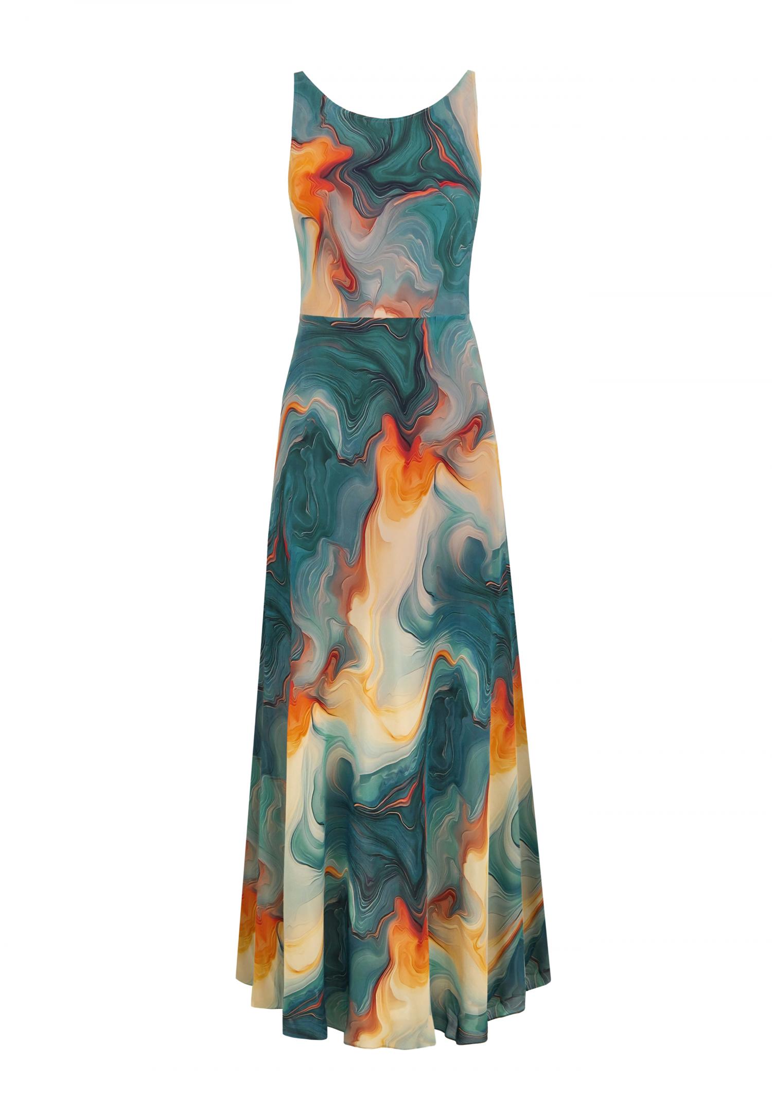 Платье-сарафан из вискозы и шелка