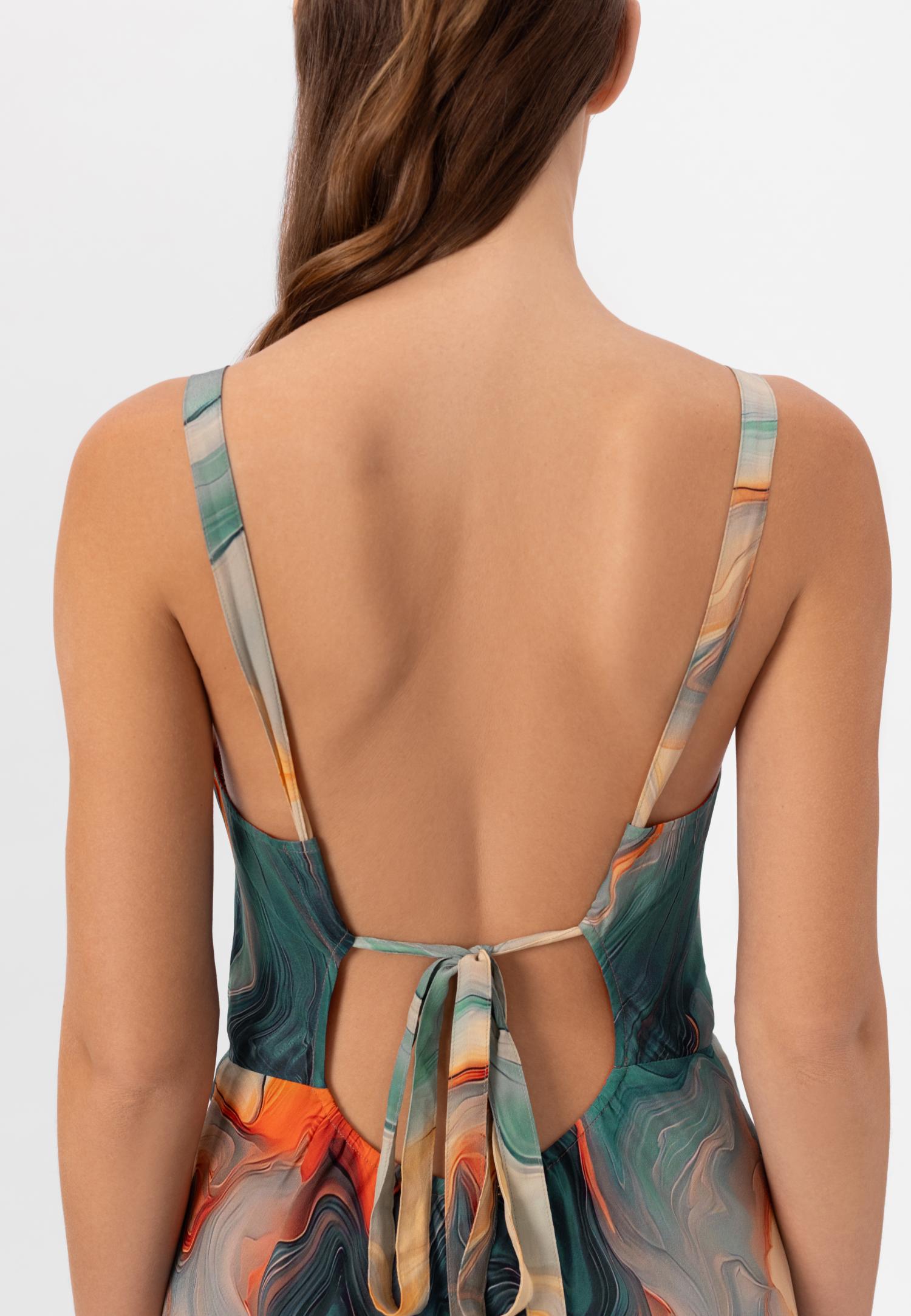 Сукня-сарафан з віскози та шовку