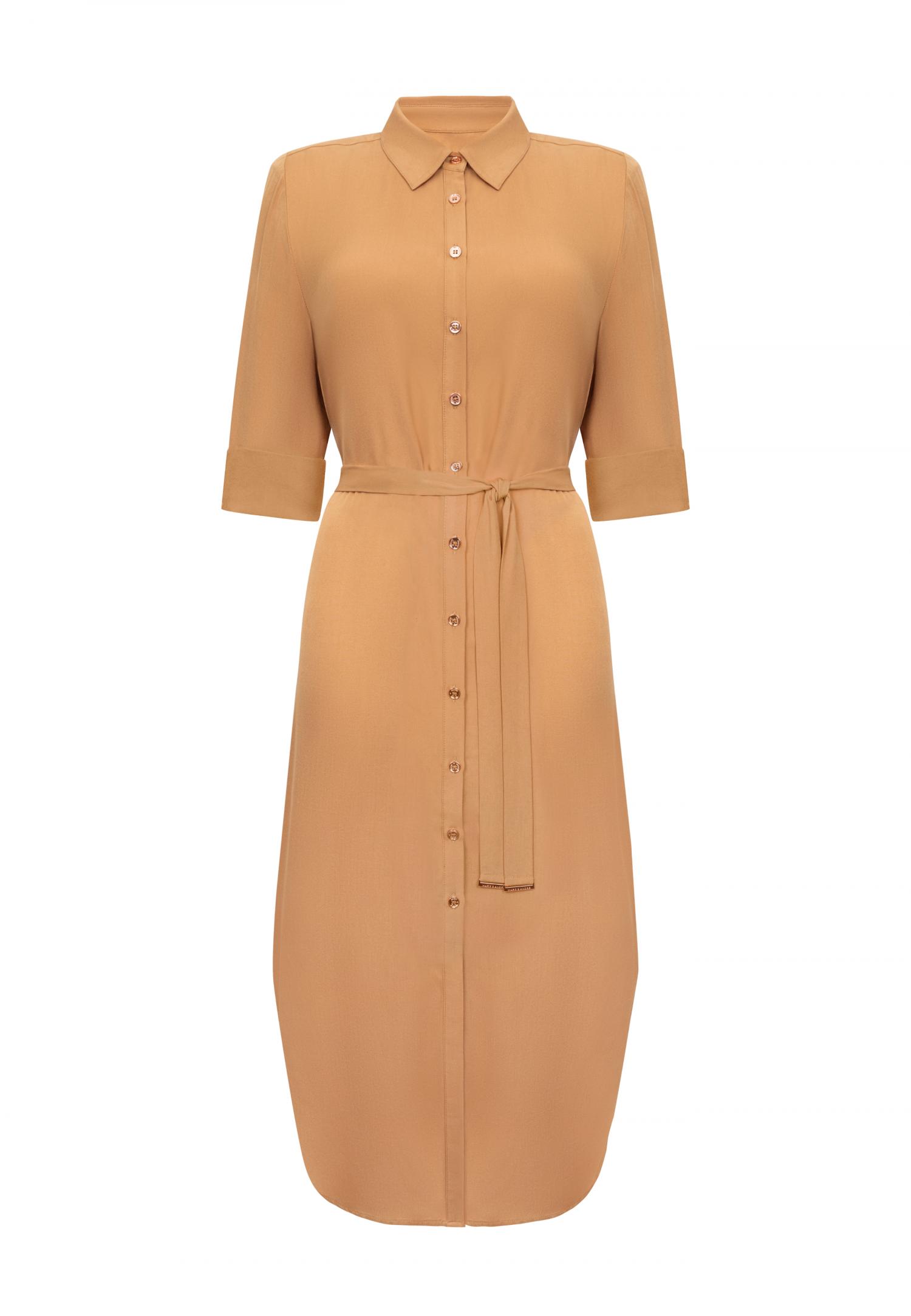 Платье-рубашка из вискозы