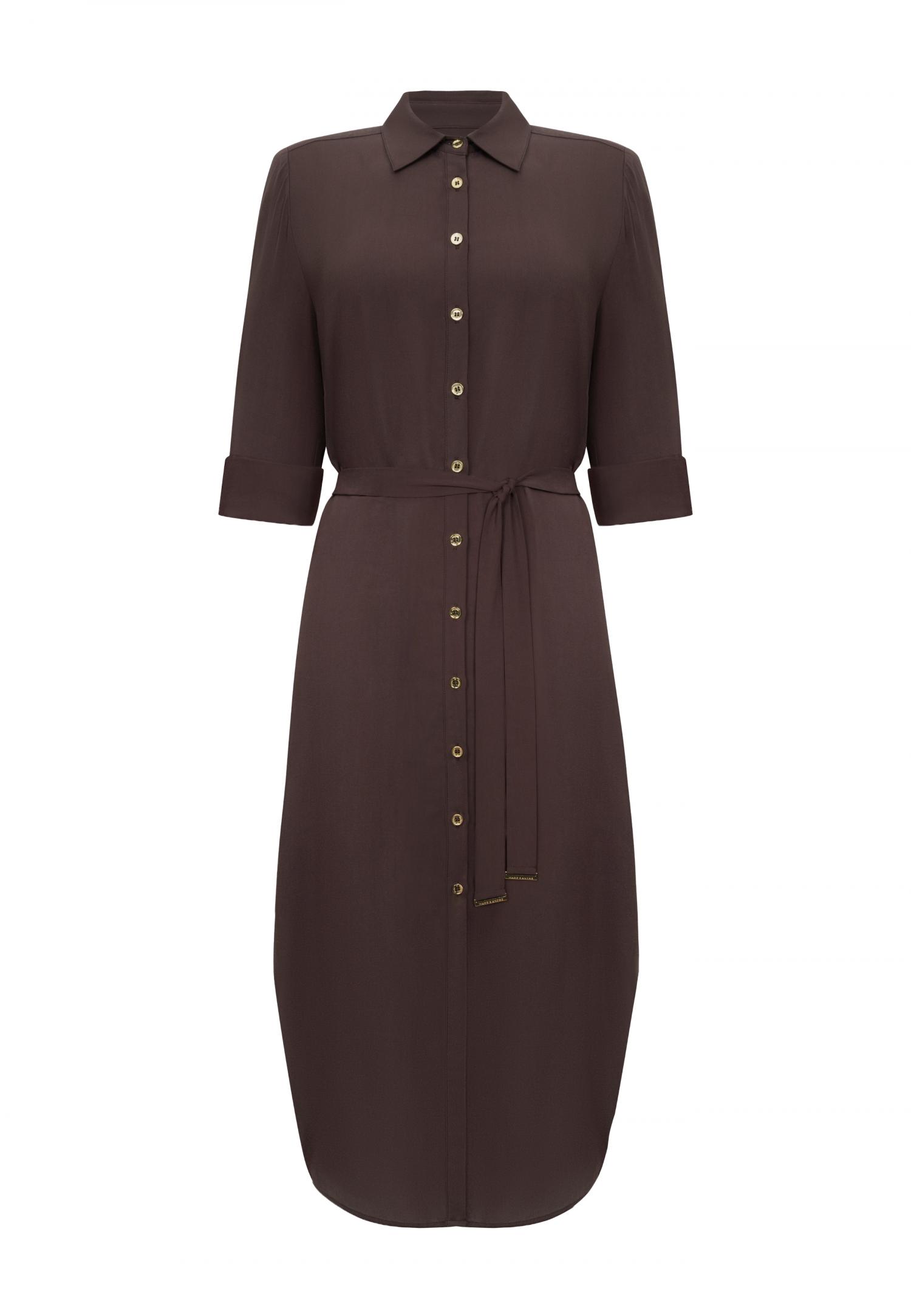 Платье-рубашка из вискозы