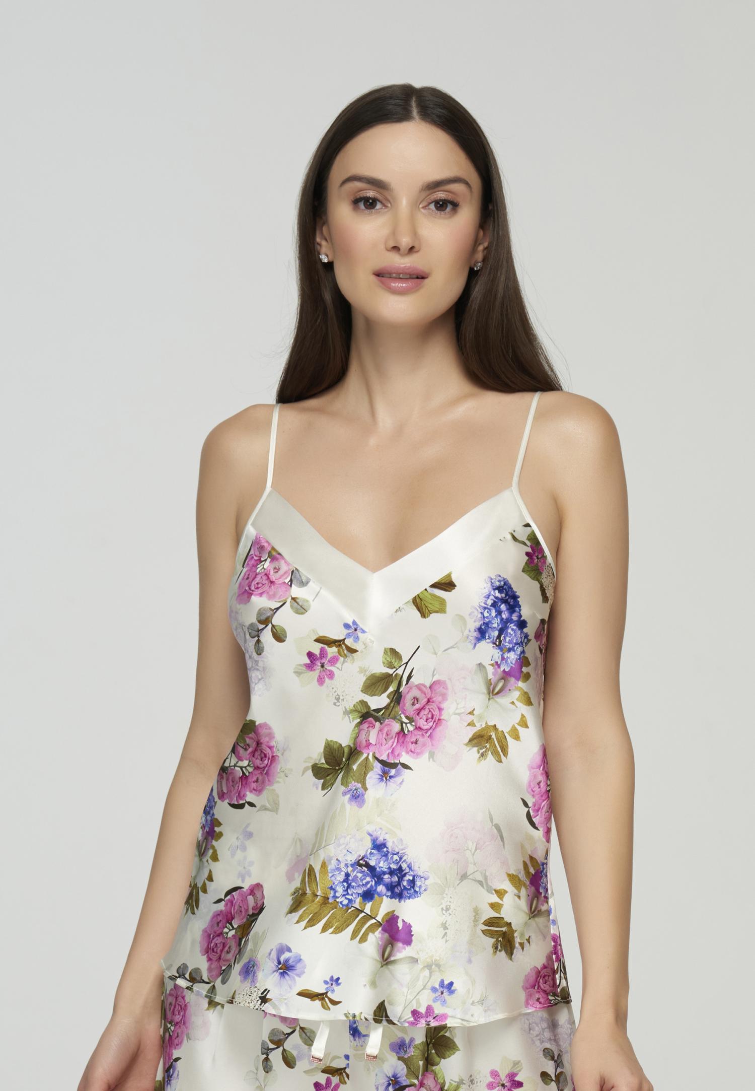 Шелковый топ на тонких бретелях S23-03SS115 Marc & André