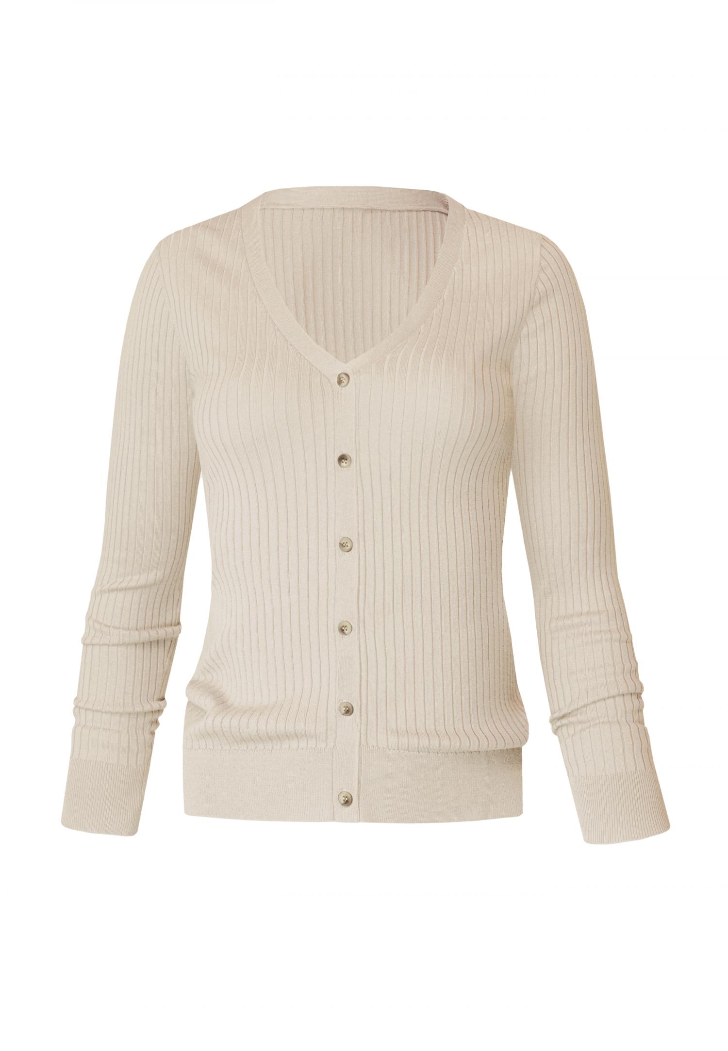 S25-00SV0109 V-neck buttoned cardigan