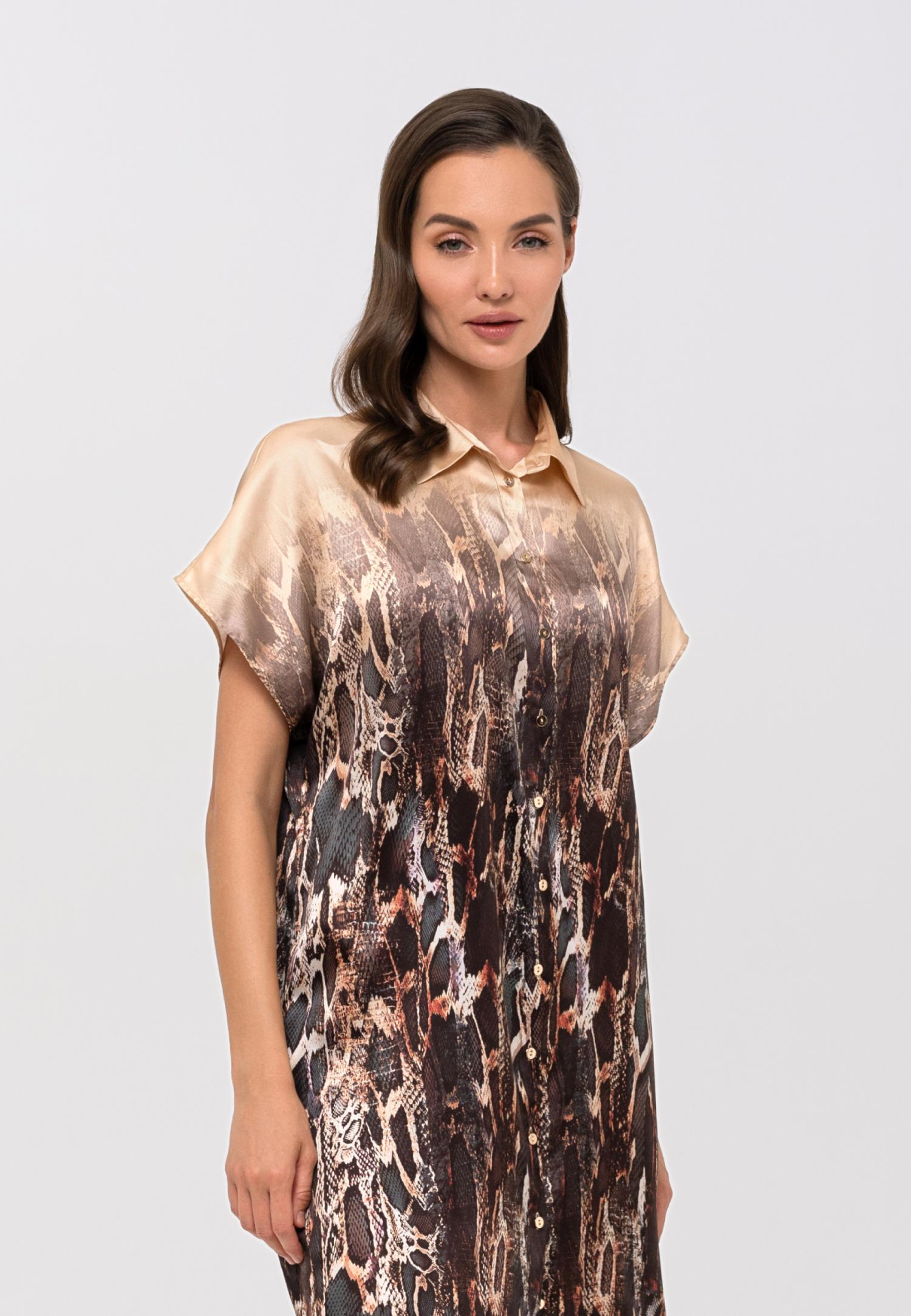 Платье-рубашка из шелка S25-05SS107 Marc & André