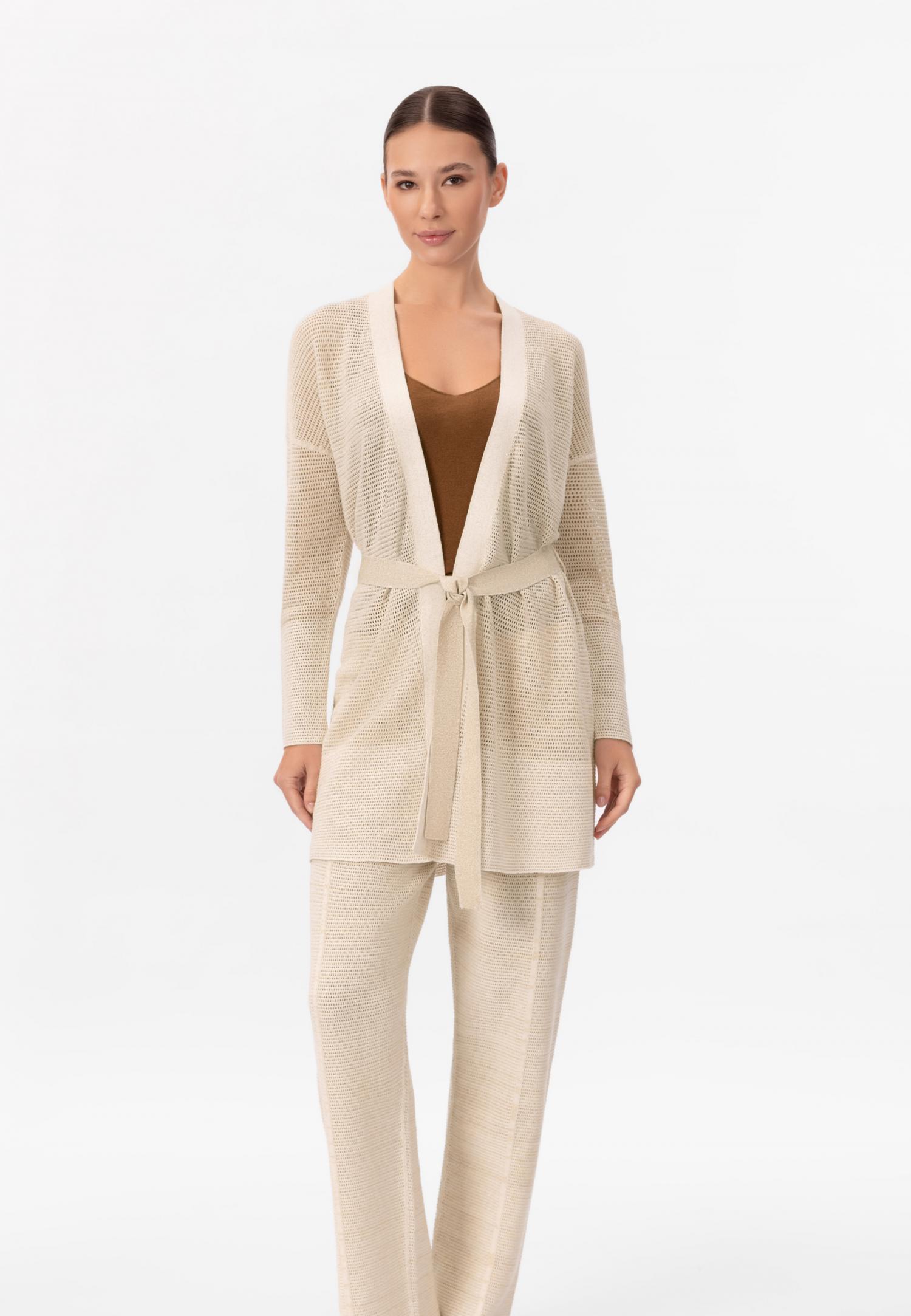 Кардиган з шовку та бавовни