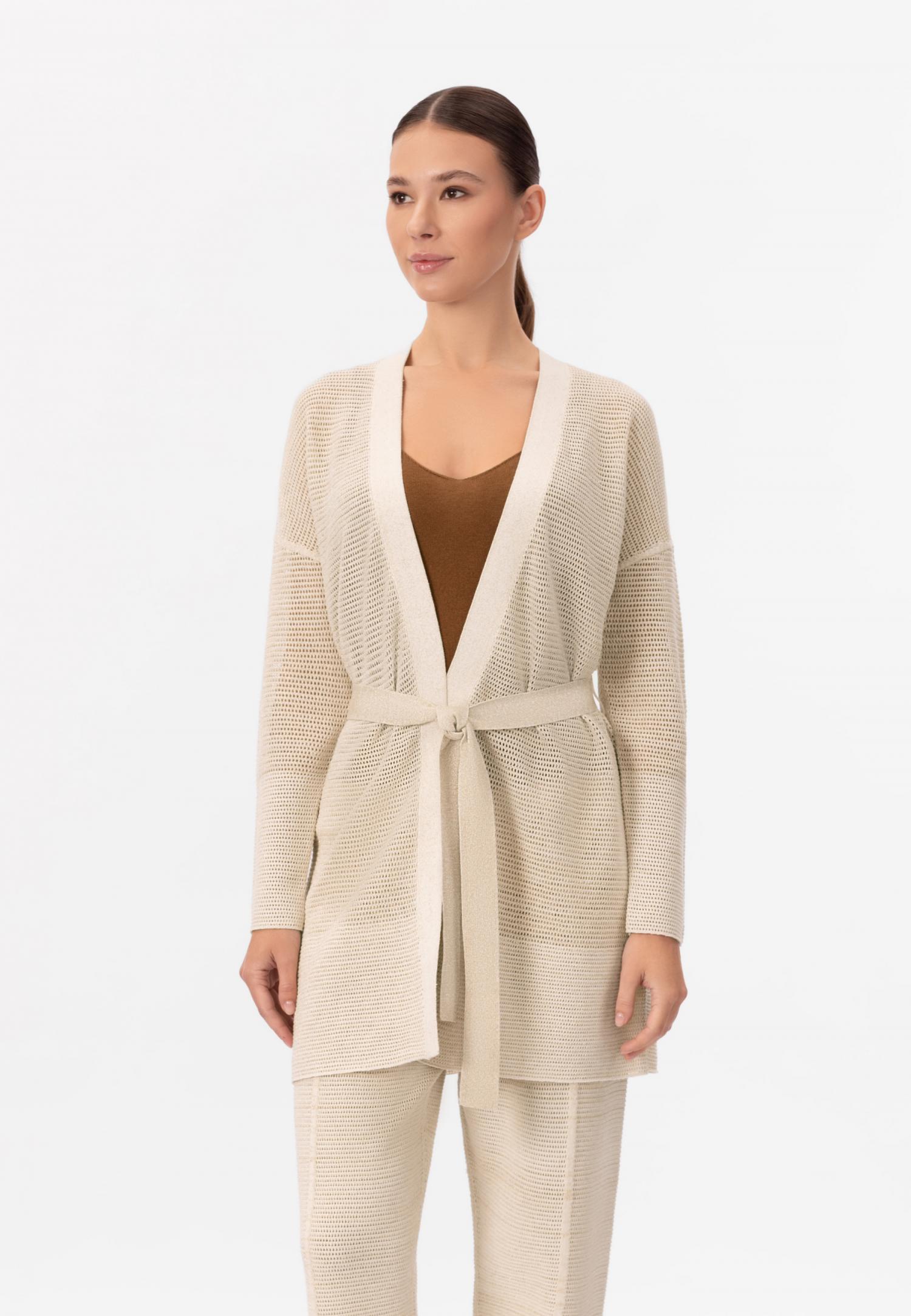 Кардиган з шовку та бавовни