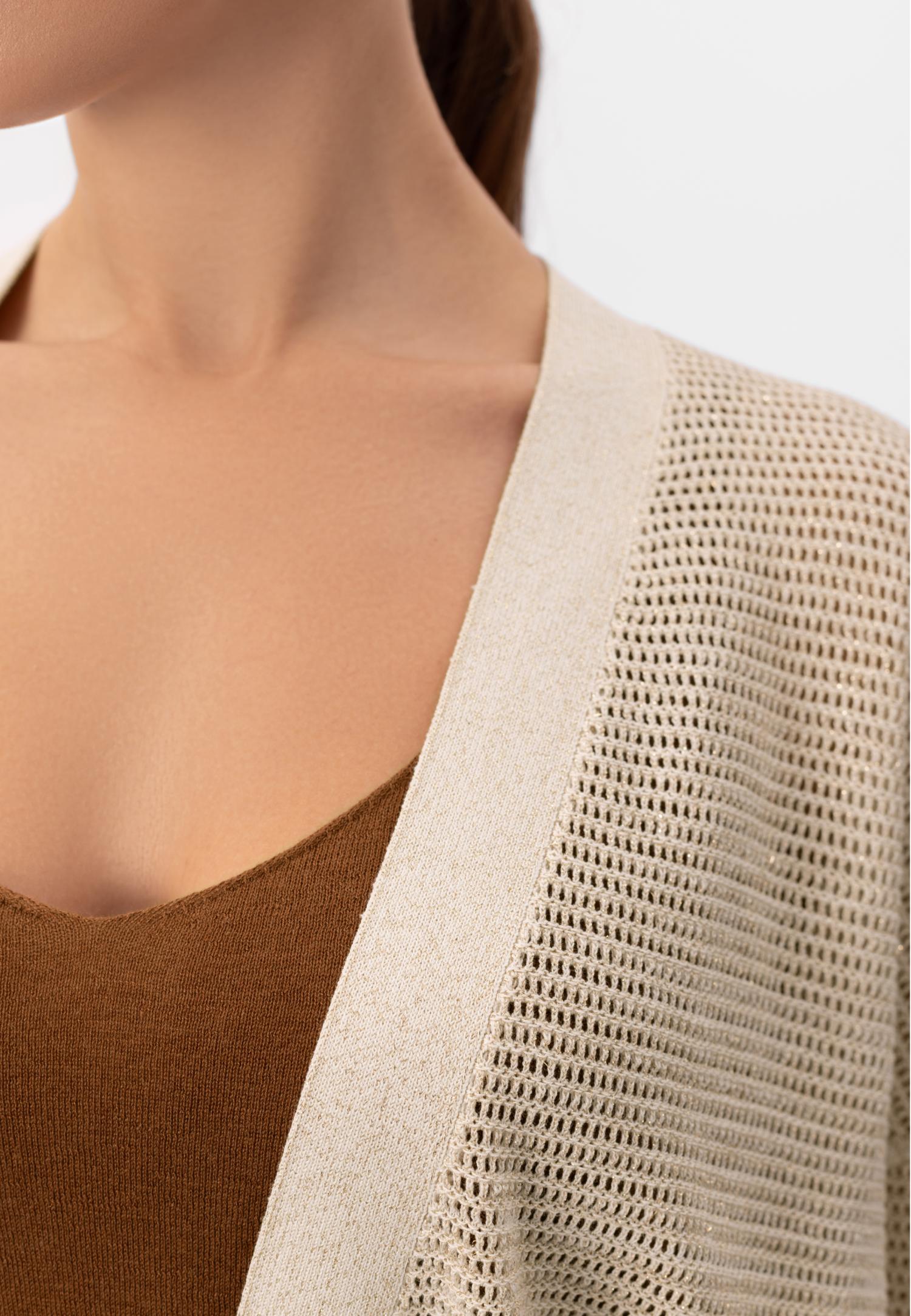 Кардиган з шовку та бавовни