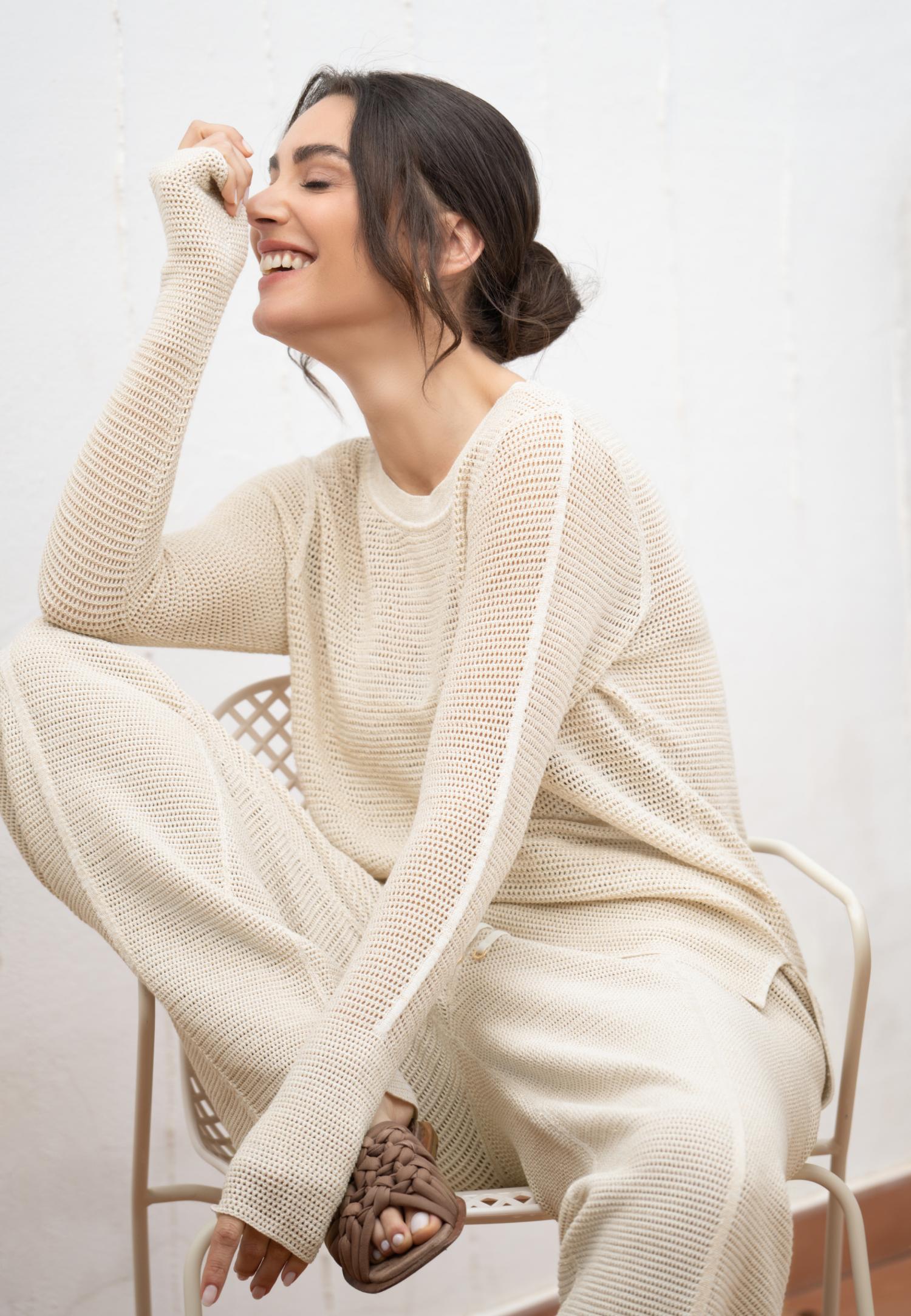 Штани з шовку та бавовни