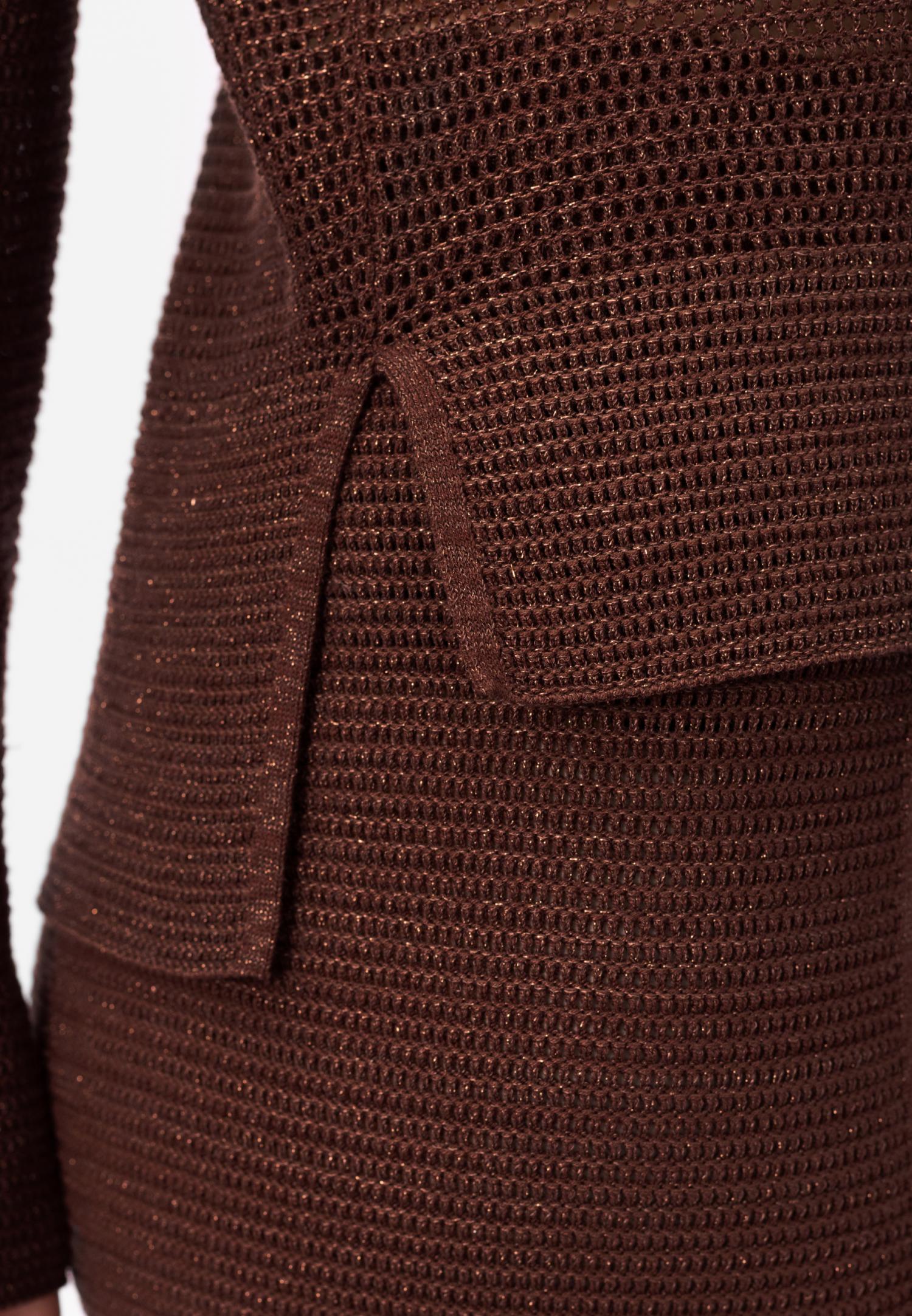 Джемпер з довгим рукавом з шовку та бавовни