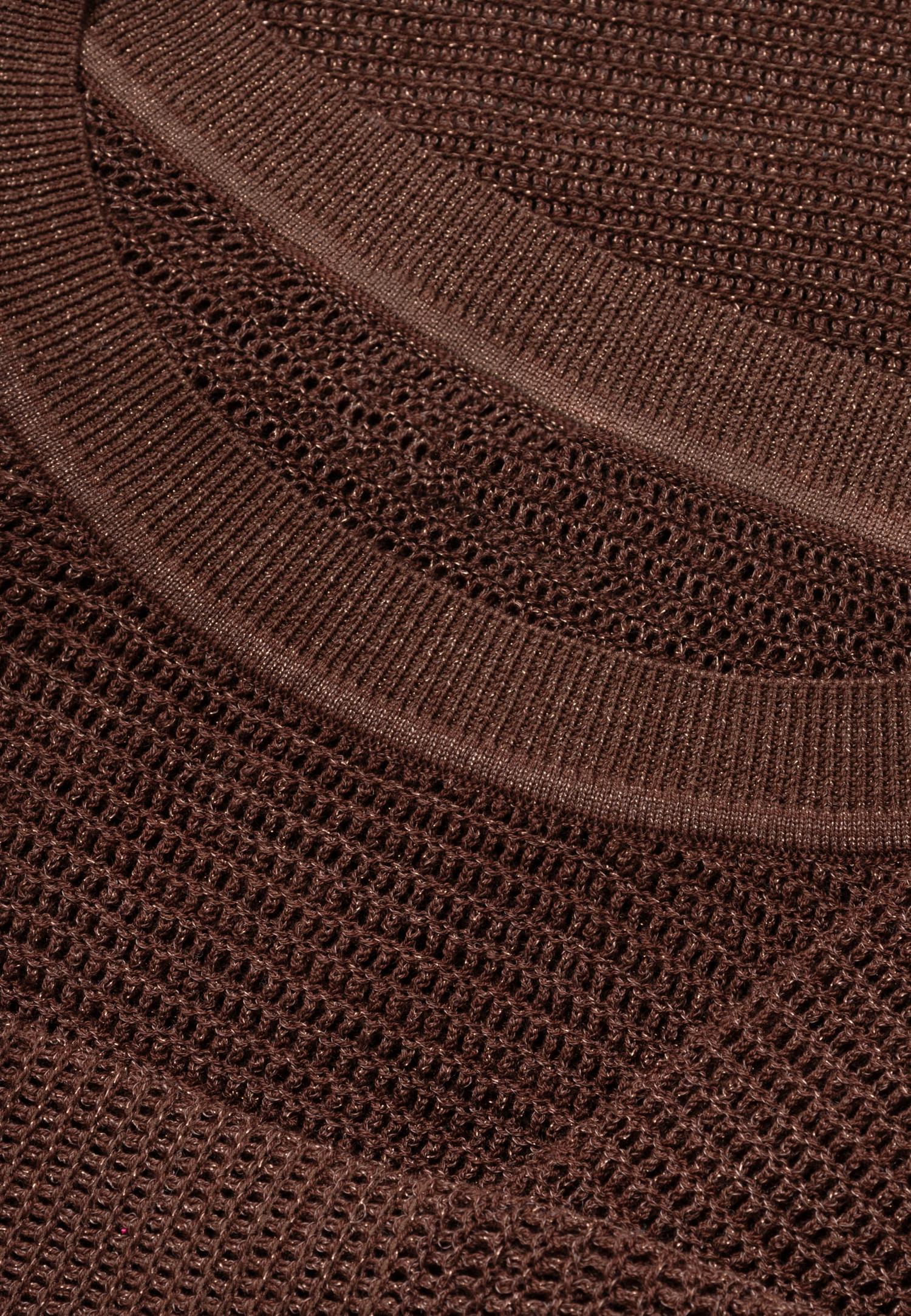 Джемпер з довгим рукавом з шовку та бавовни