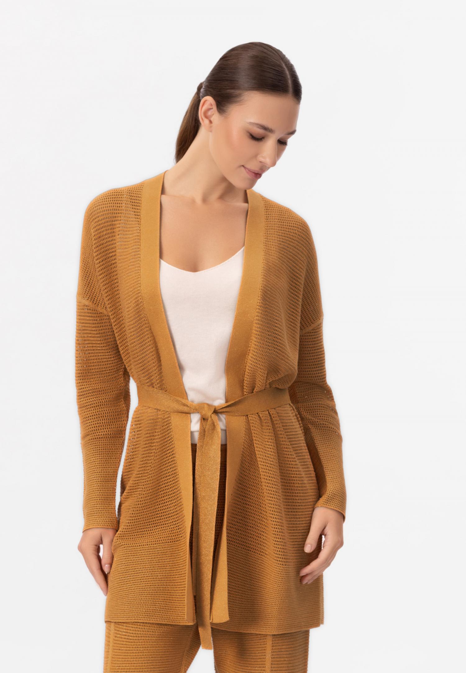 Кардиган з шовку та бавовни