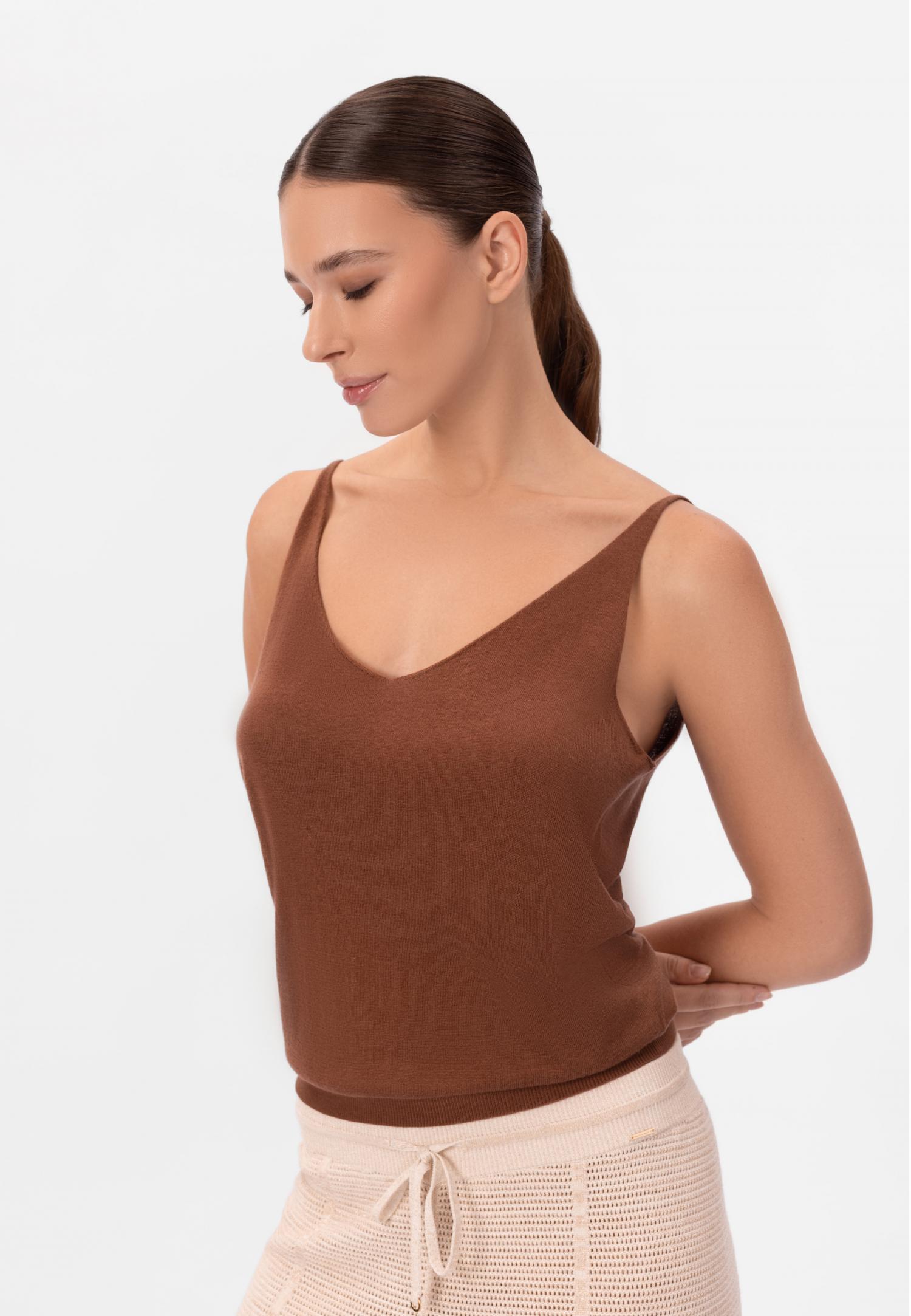 Топ з шовку та кашеміру