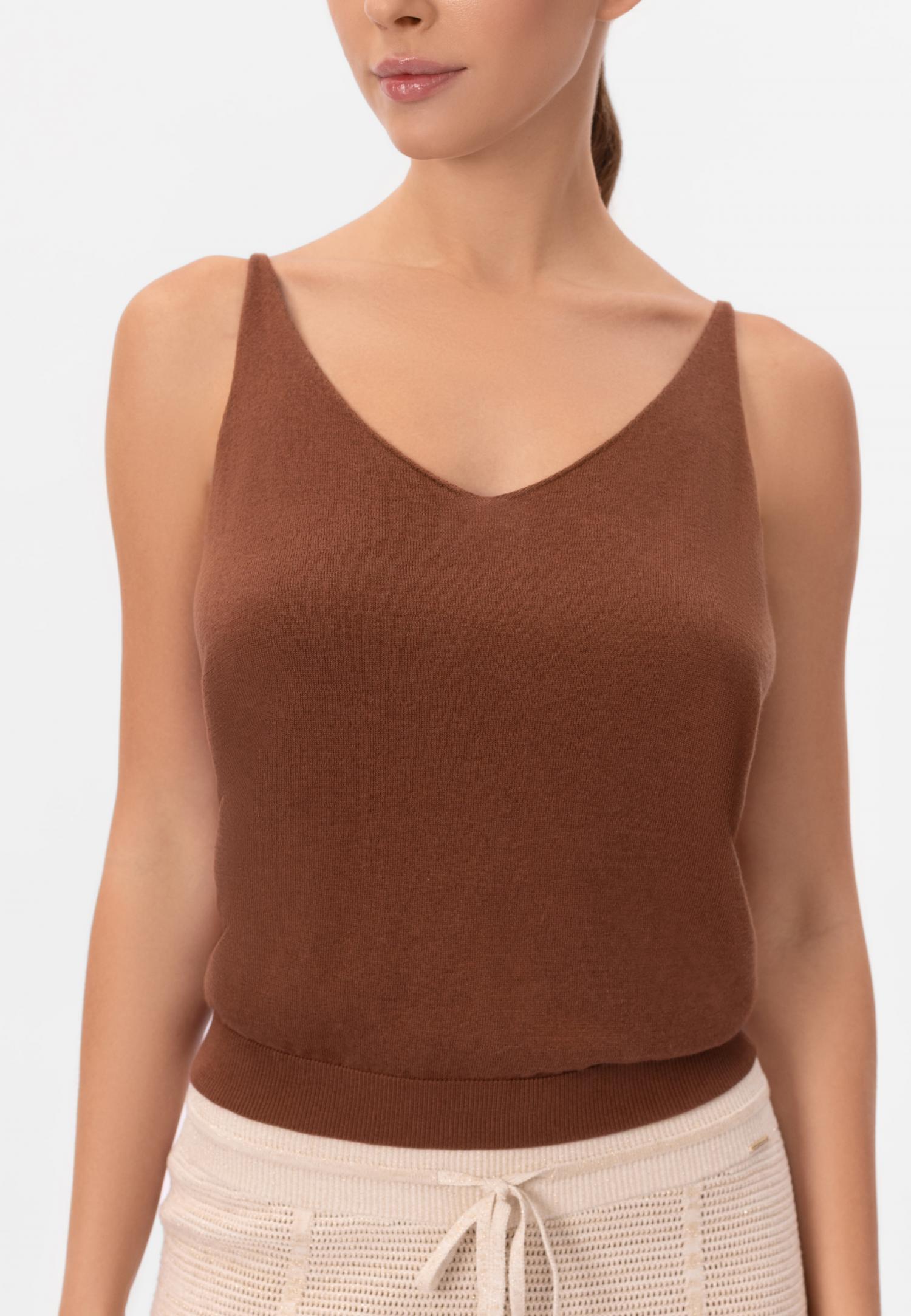 Топ з шовку та кашеміру