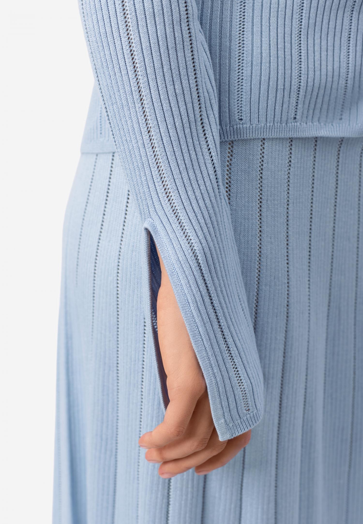 Джемпер з довгим рукавом з шовку та віскози