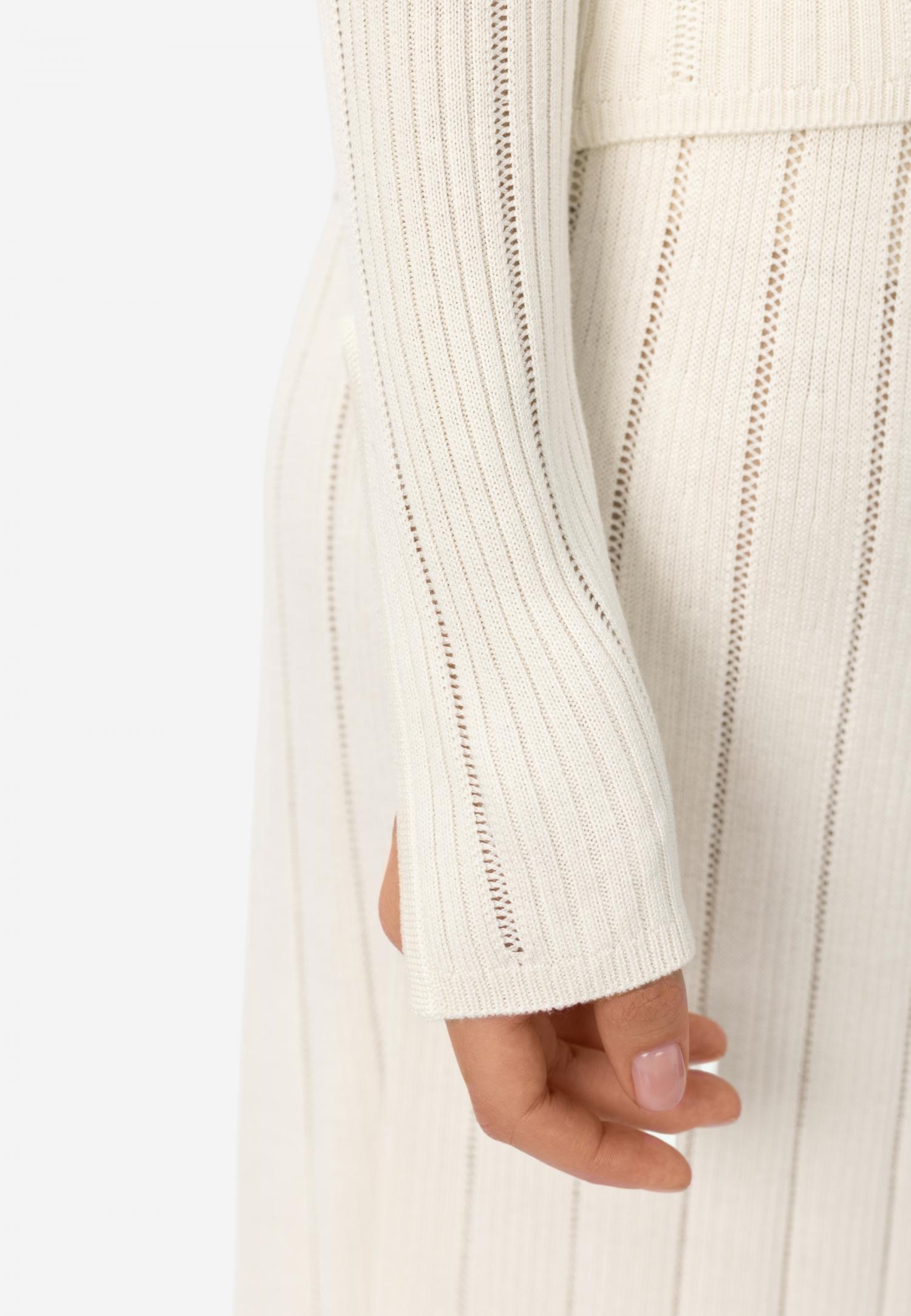 Джемпер з довгим рукавом з шовку та віскози