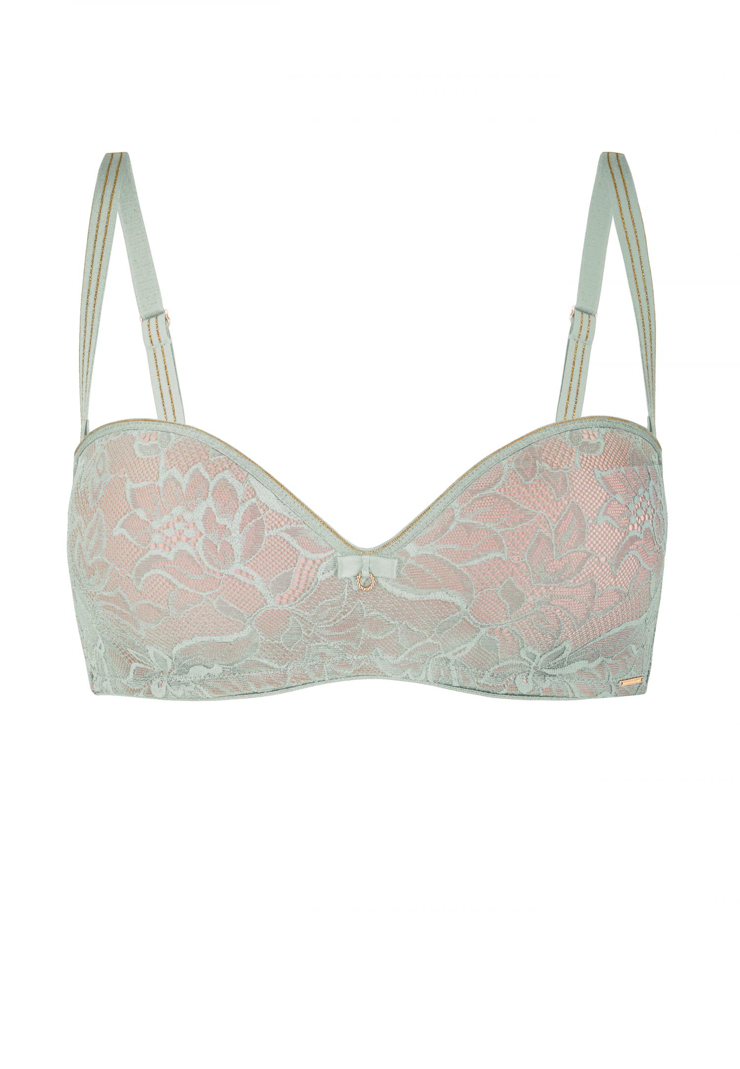 Wireless moulded double push-up balconette bra