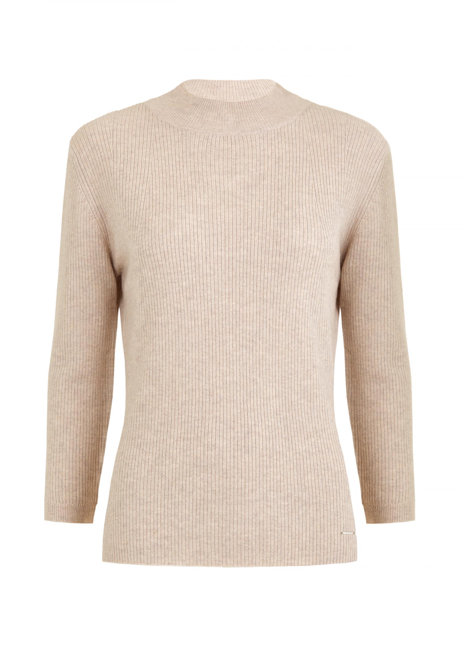 W25-00CH0407 Mock neck sweater with 3/4 sleeves