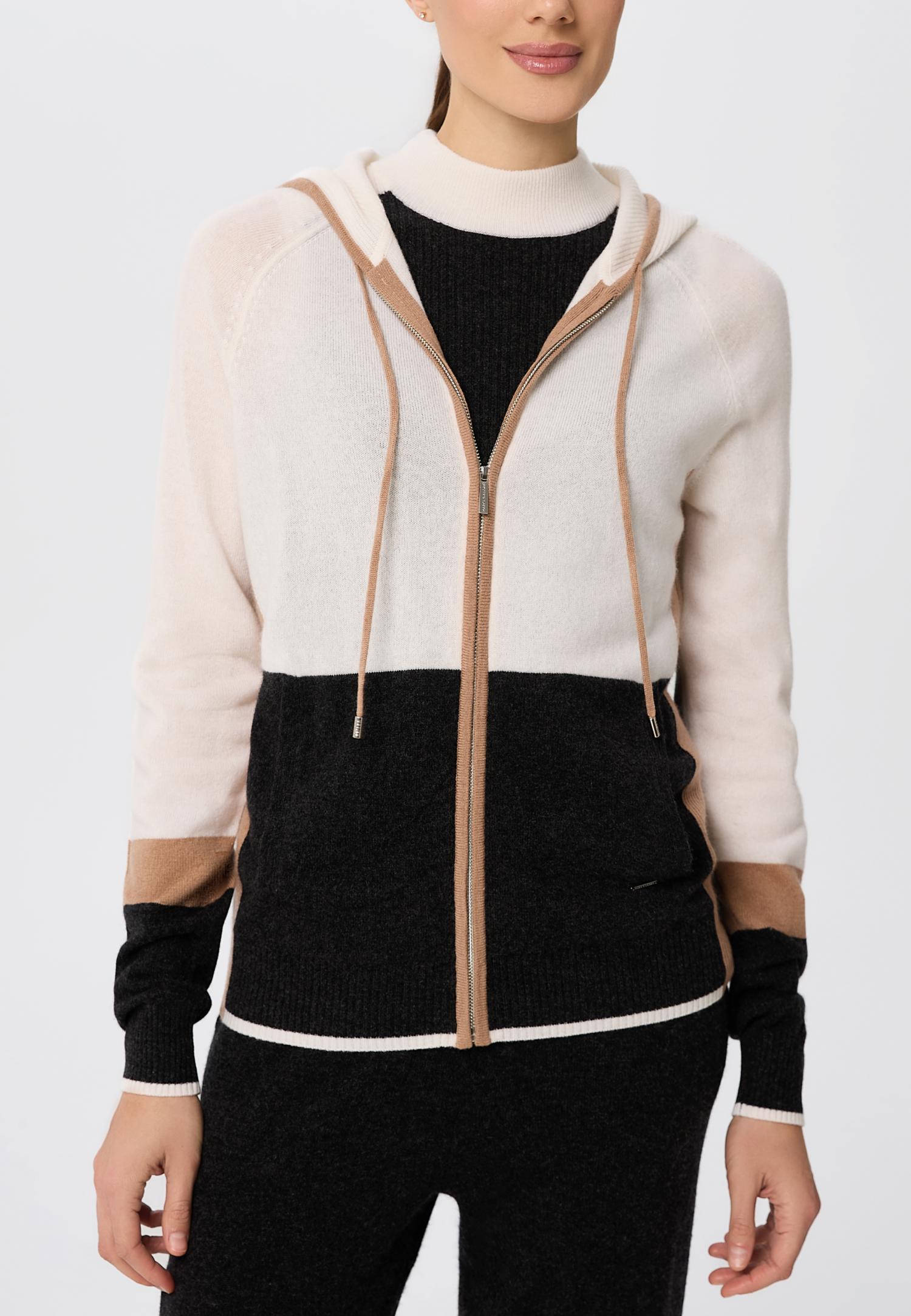 Джемпер з капюшоном з кашеміру