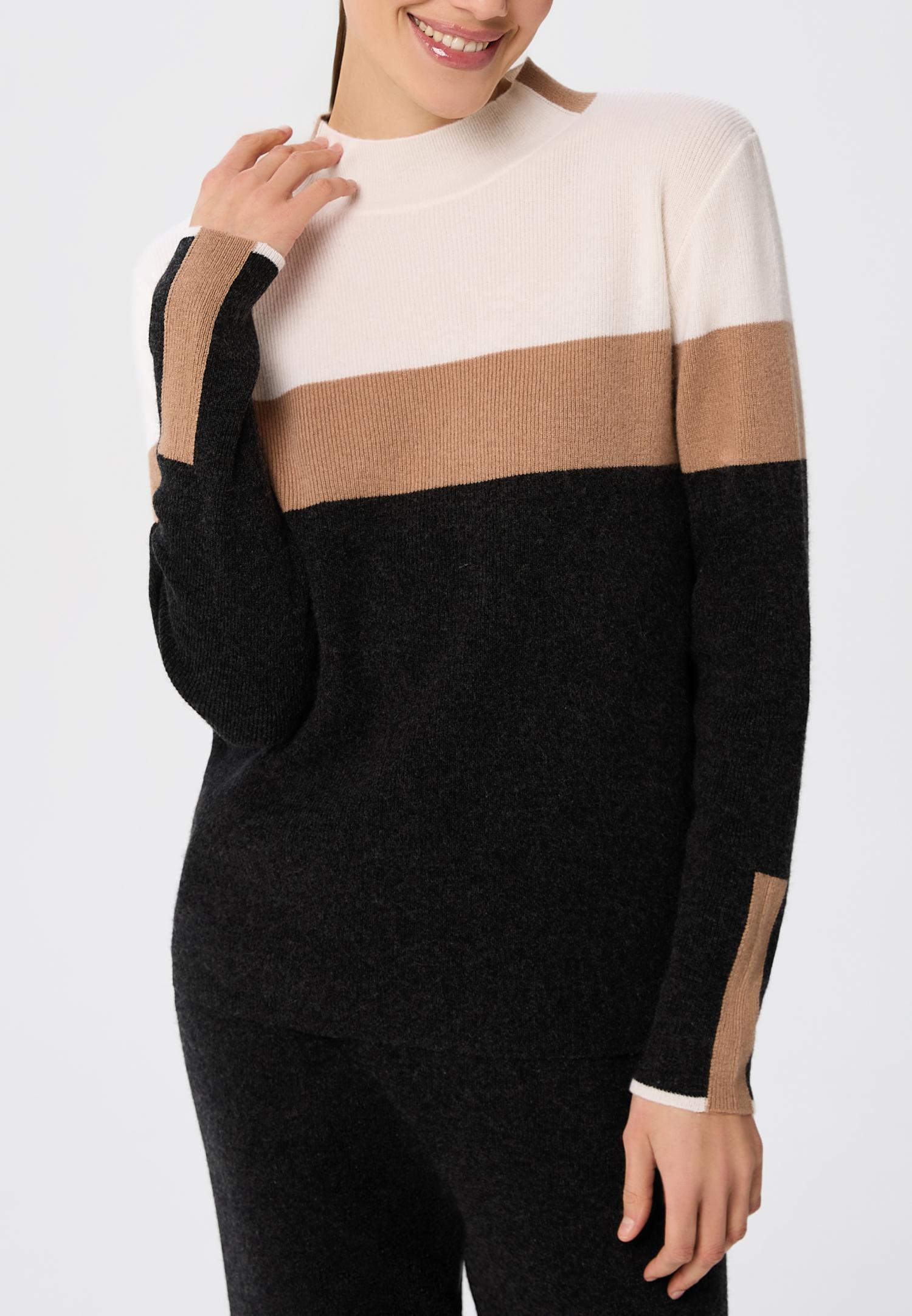 Светр в рубчик з кашеміру