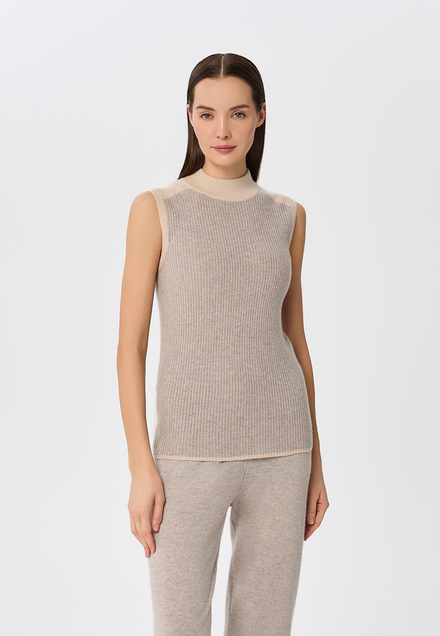 Водолазка без рукавів із кашеміру