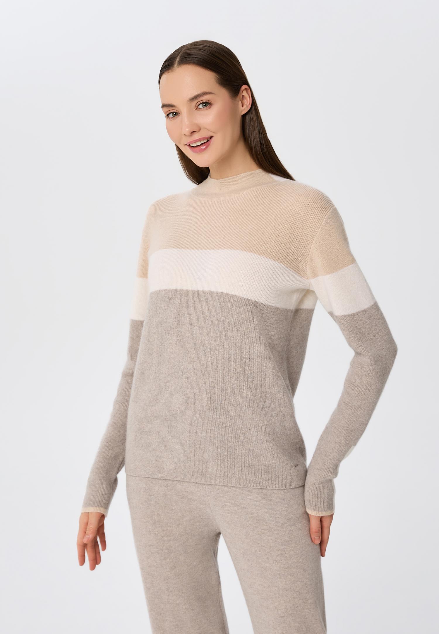 Светр в рубчик із кашеміру