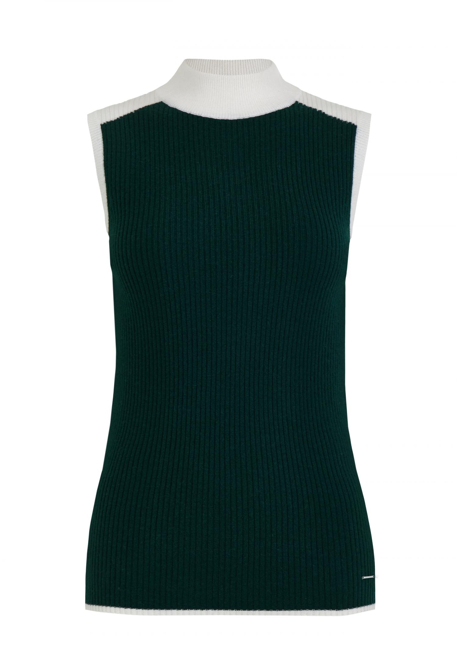 W25-00CH0705 Sleeveless turtle neck sweater
