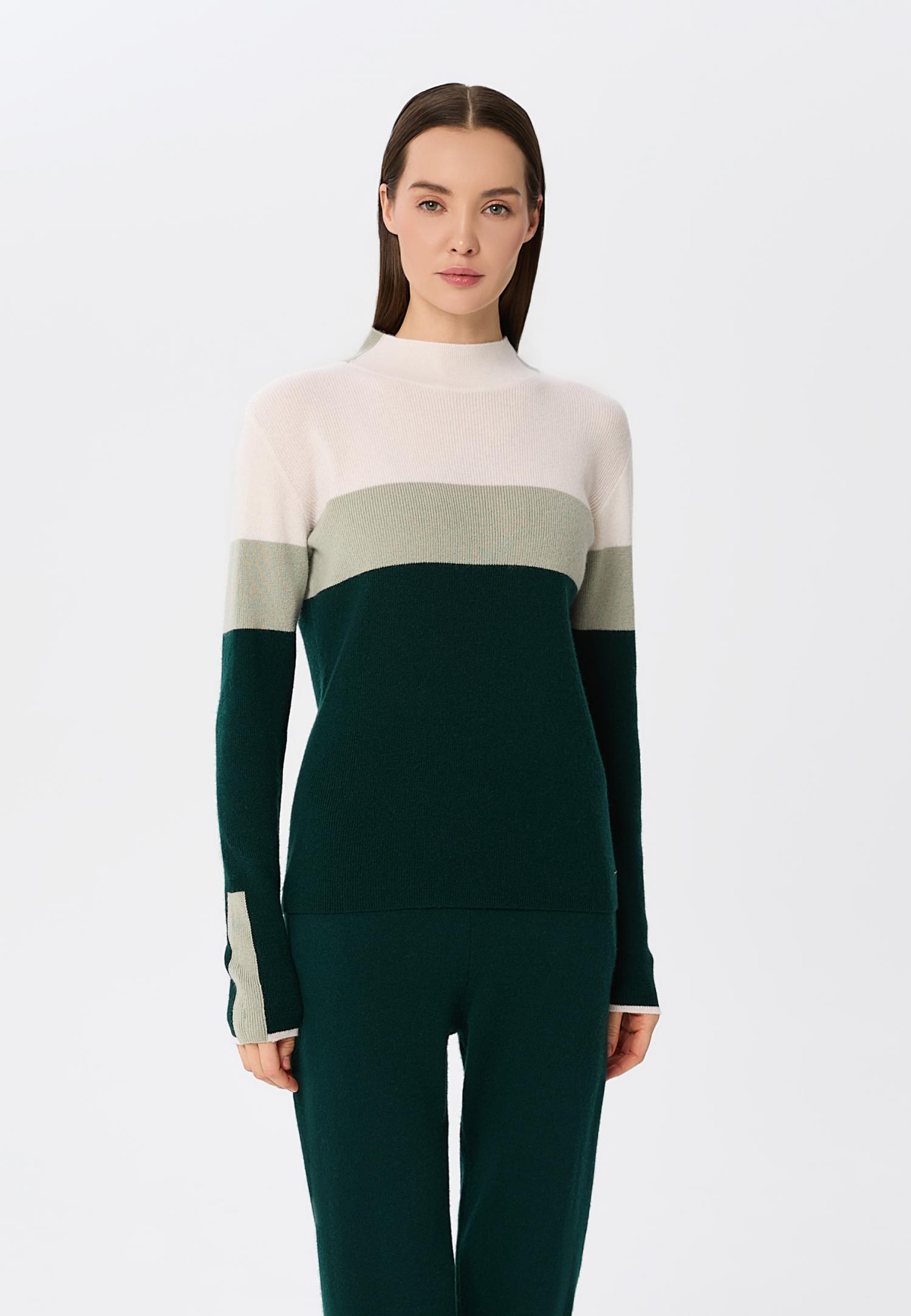 Светр в рубчик з кашеміру