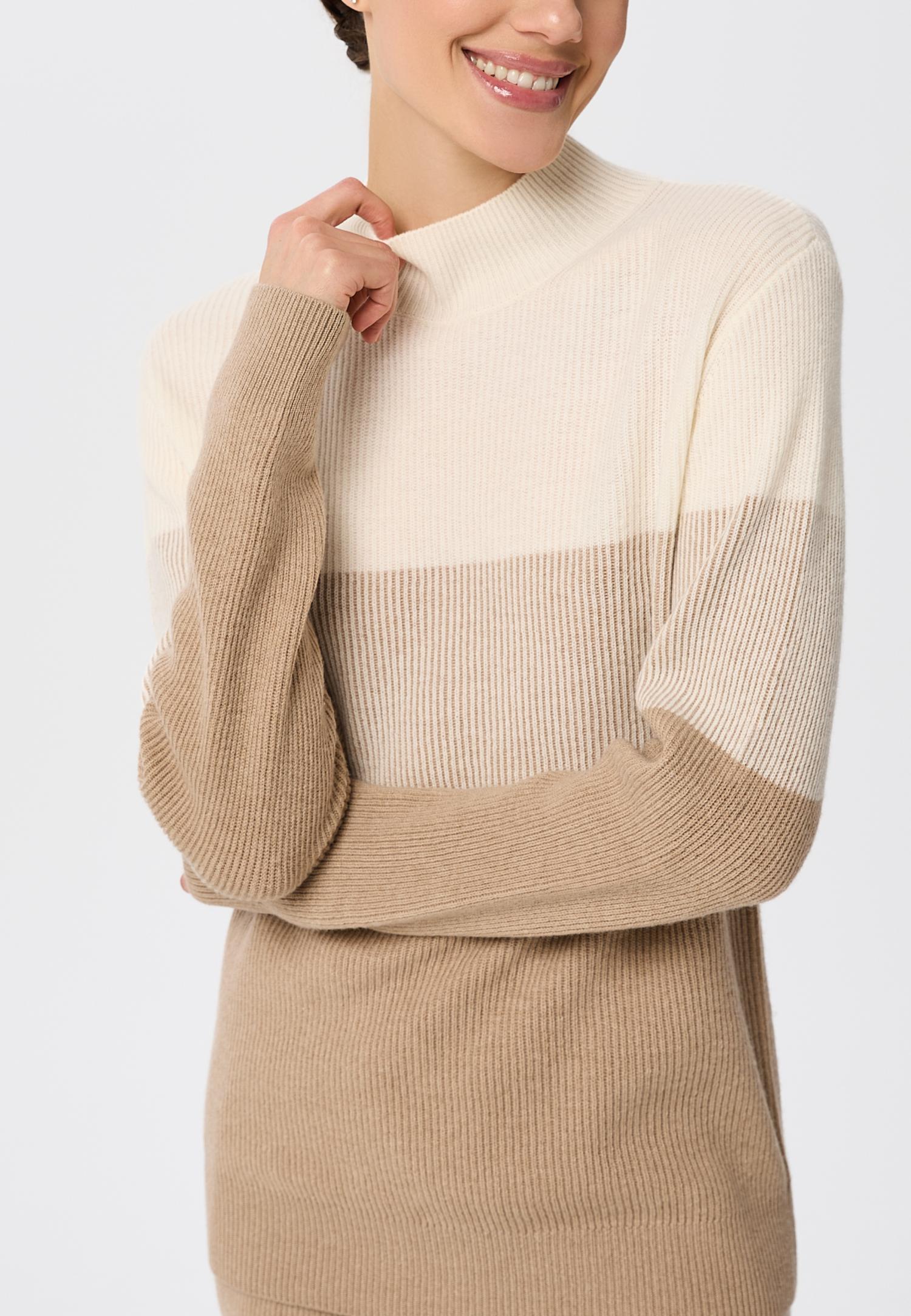 Кашеміровий светр із трикотажу в рубчик