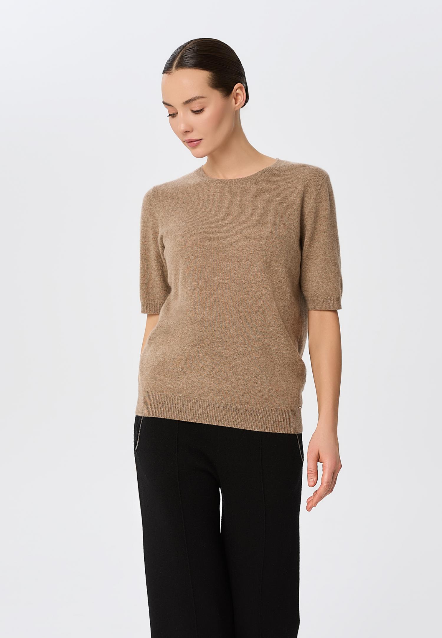 Джемпер з коротким рукавом з кашеміру