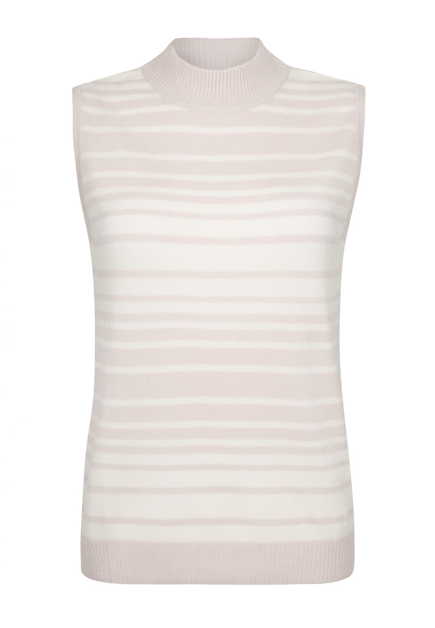 Sleeveless mock neck sweater