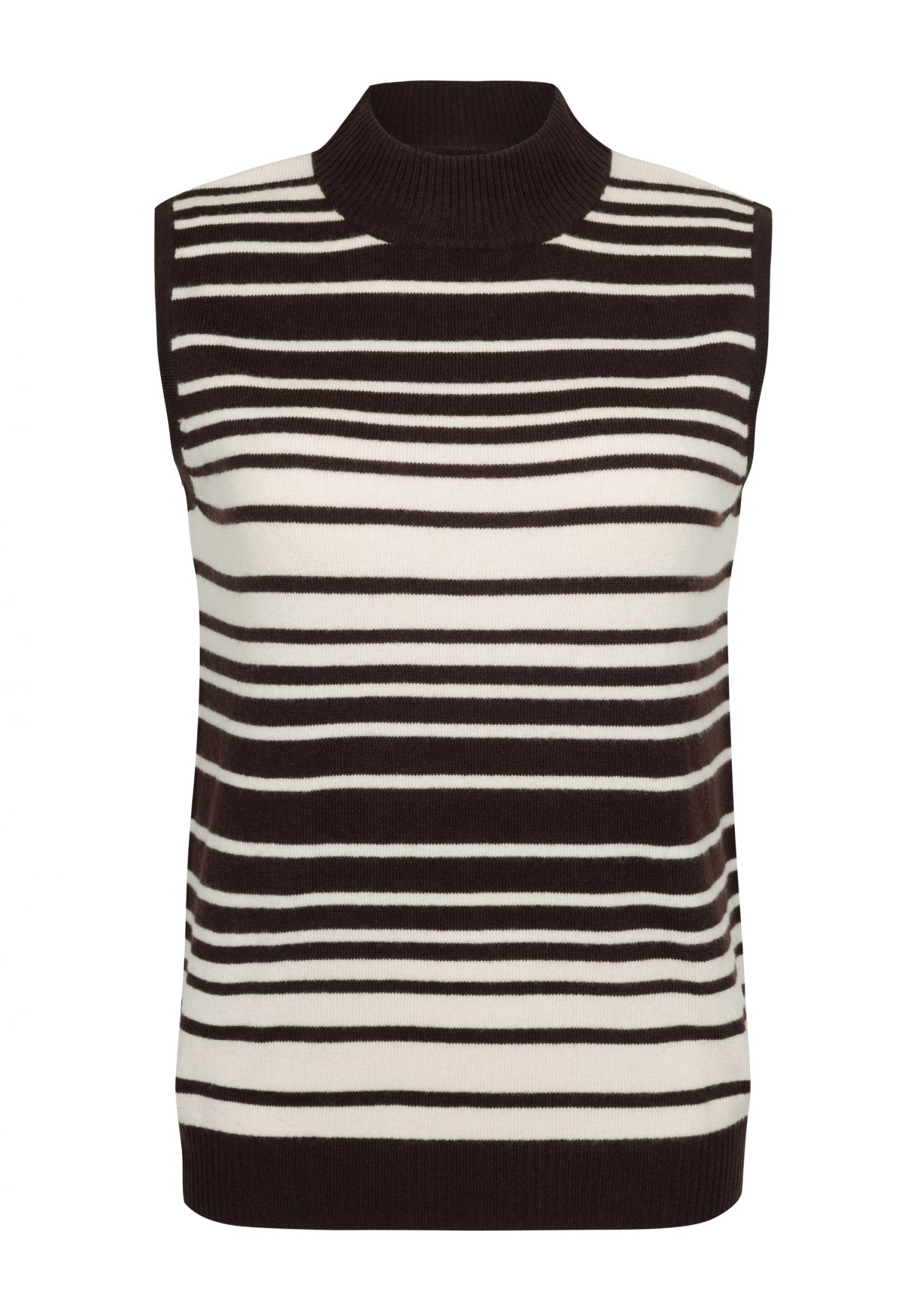 Sleeveless mock neck sweater