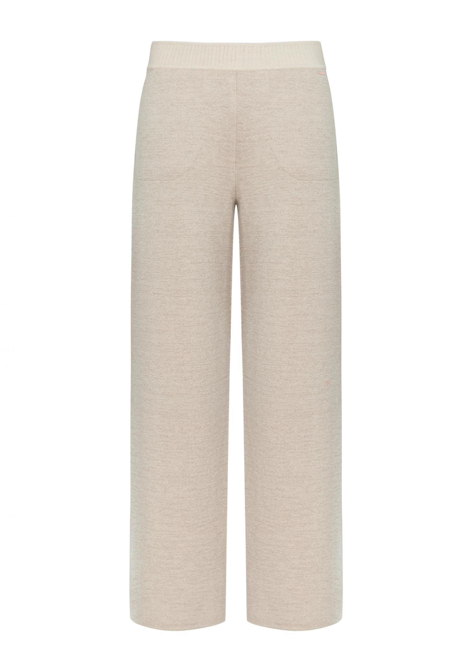 Wide straight-leg knit pants