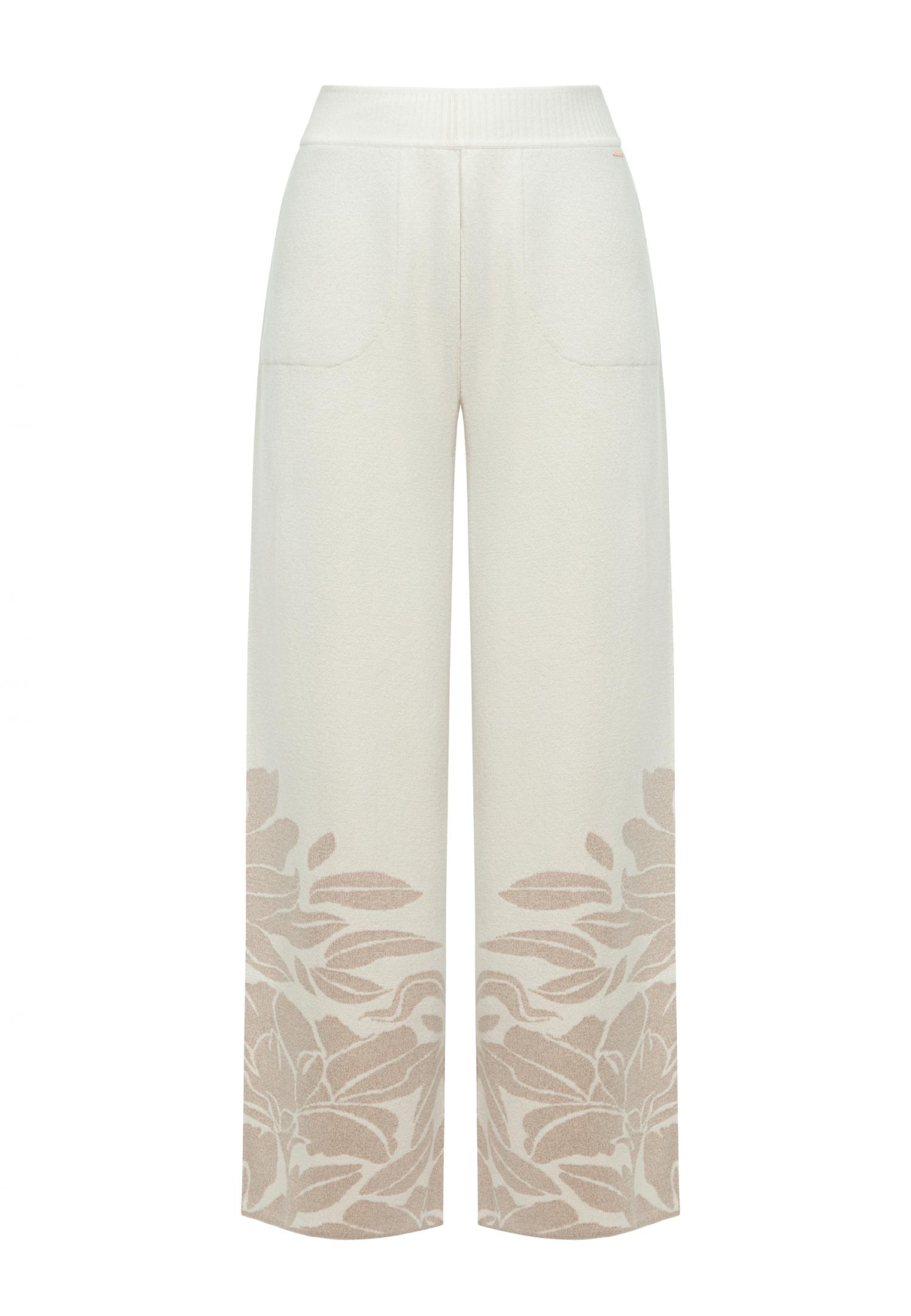 Wide straight-leg knit pants