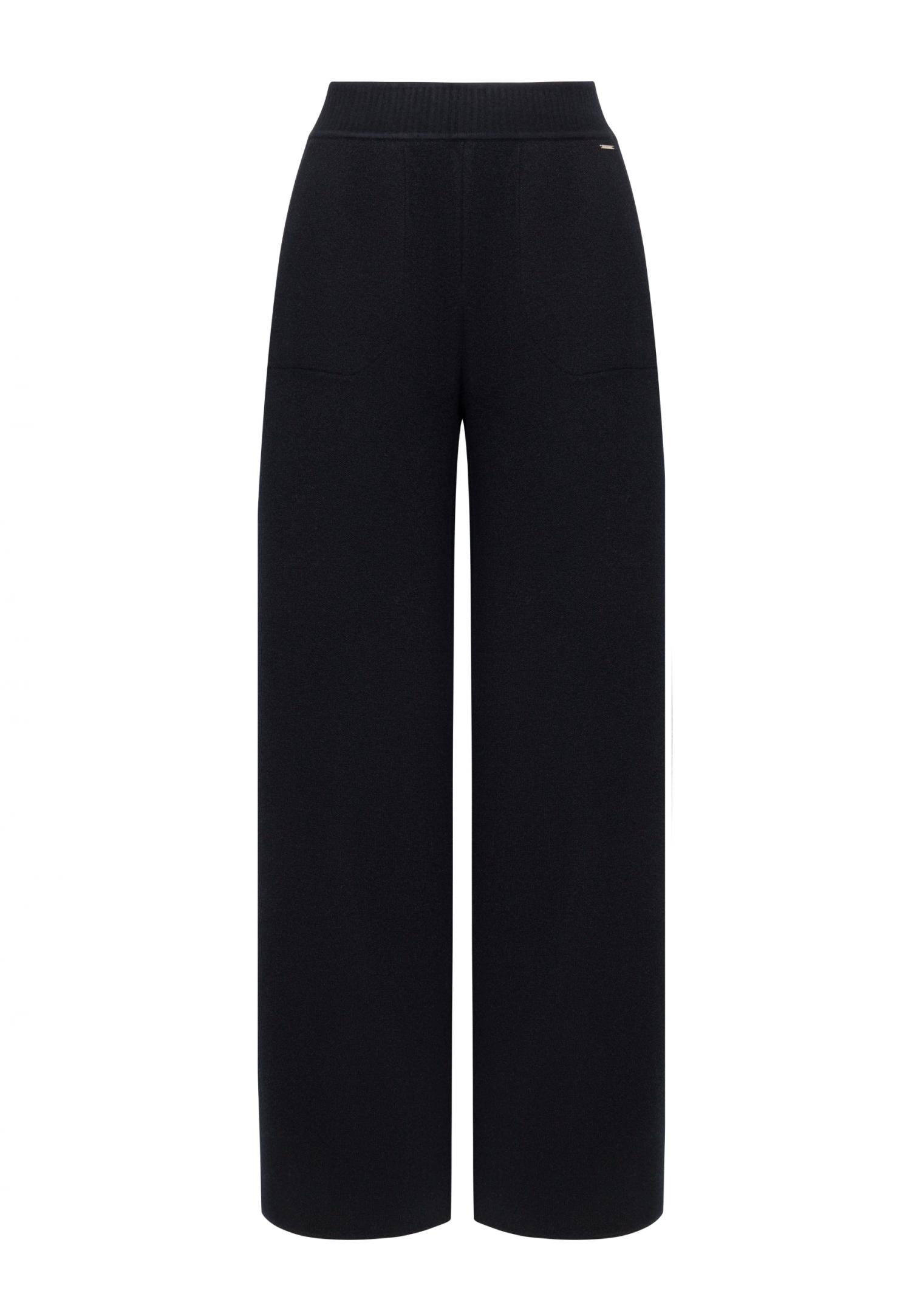 Wide straight-leg knit pants