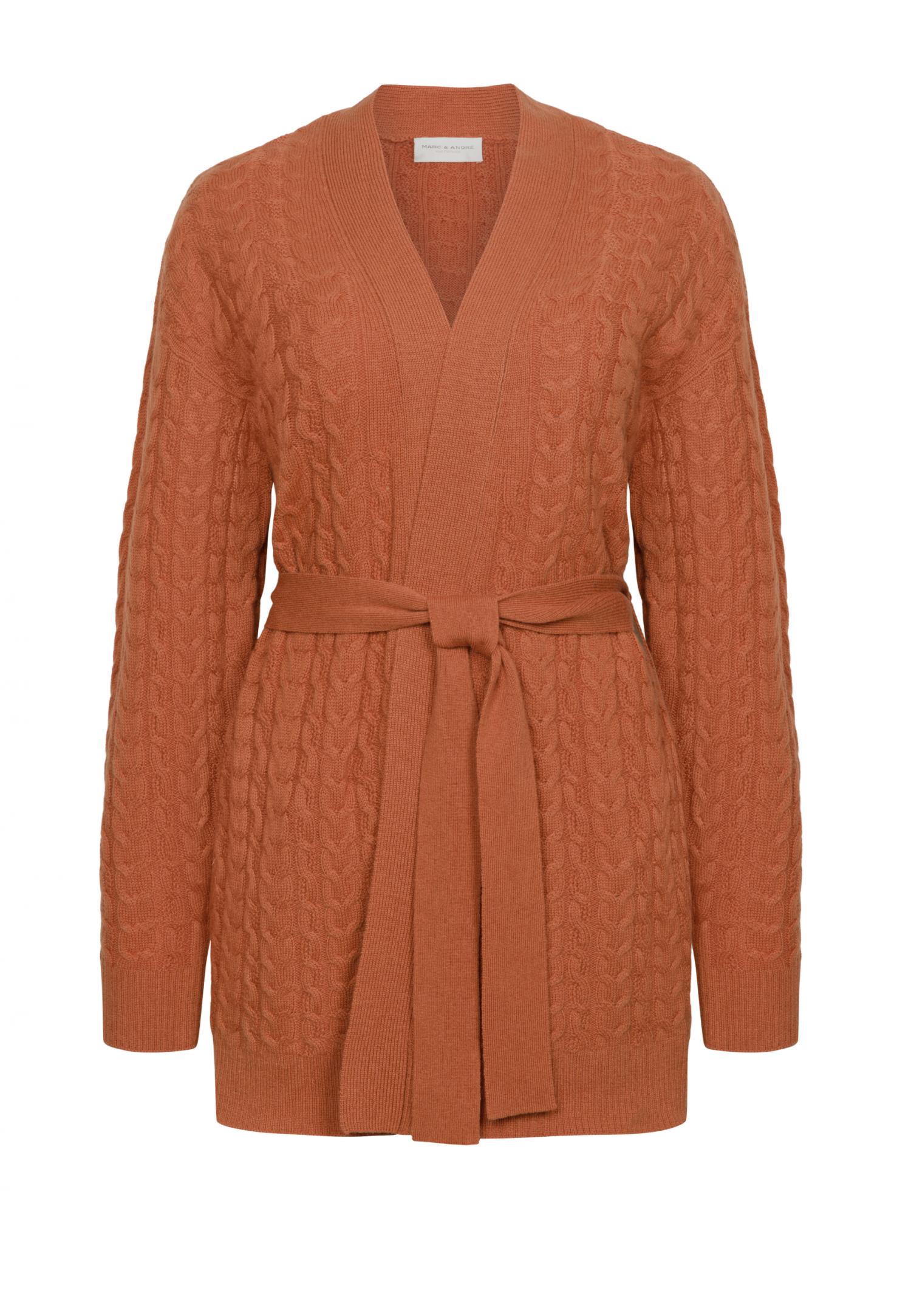 Textured cable-knit cardigan