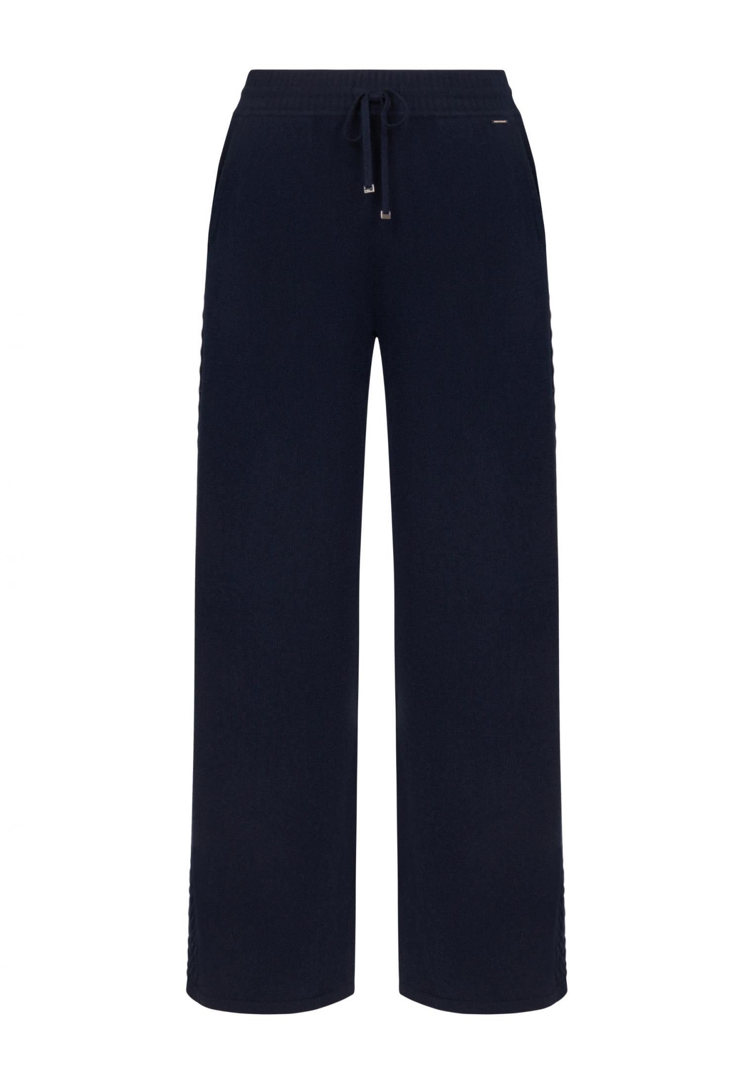 Wide straight-leg knit pants
