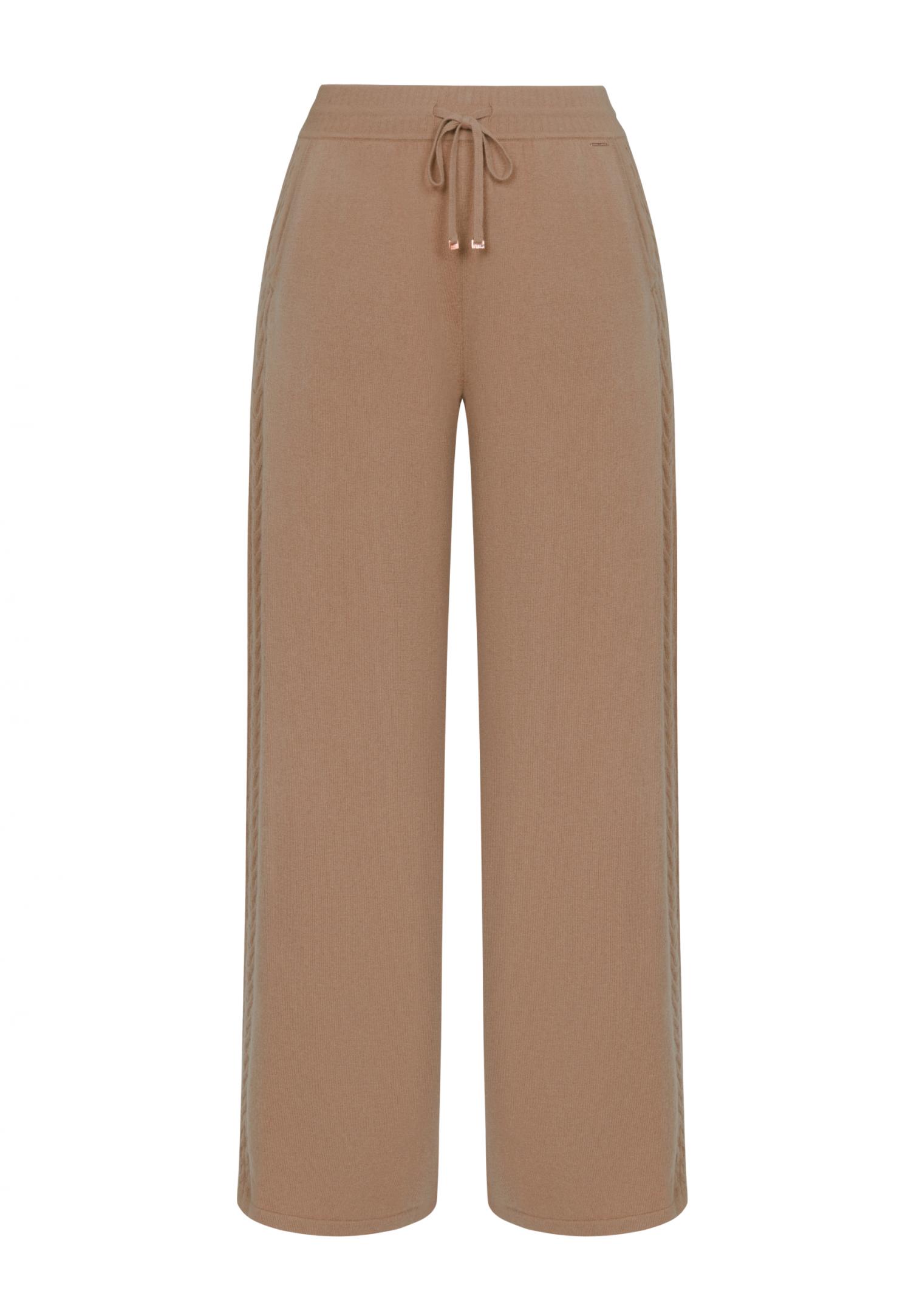 Wide straight-leg knit pants