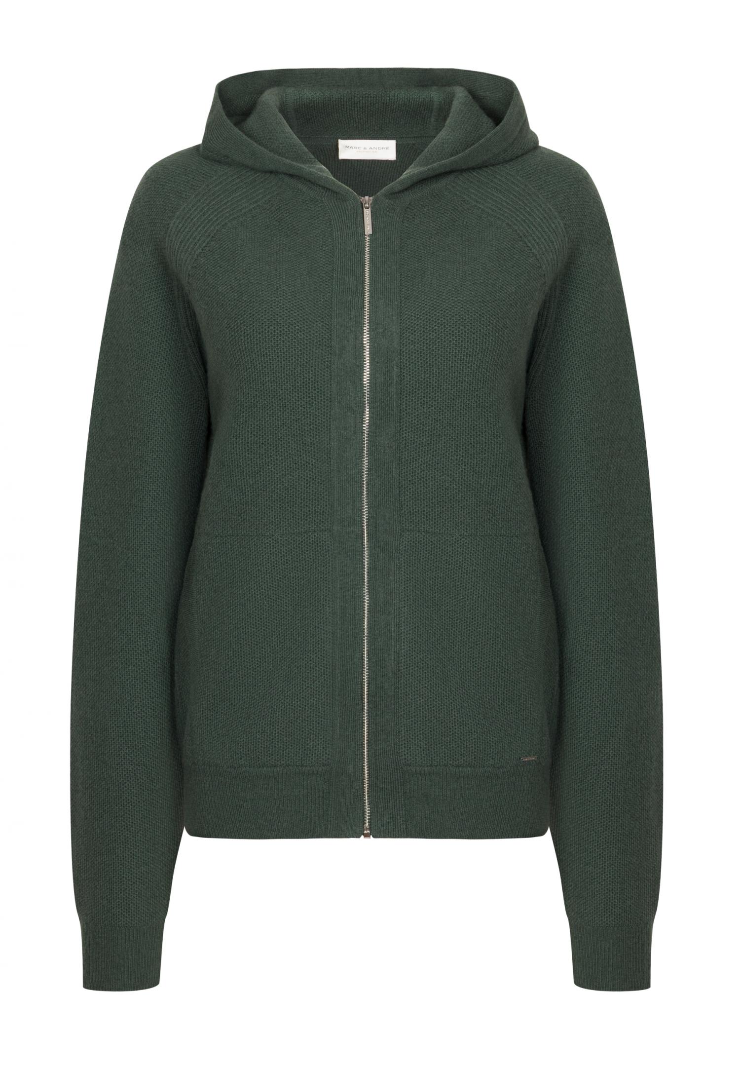 Zip-up raglan hoodie