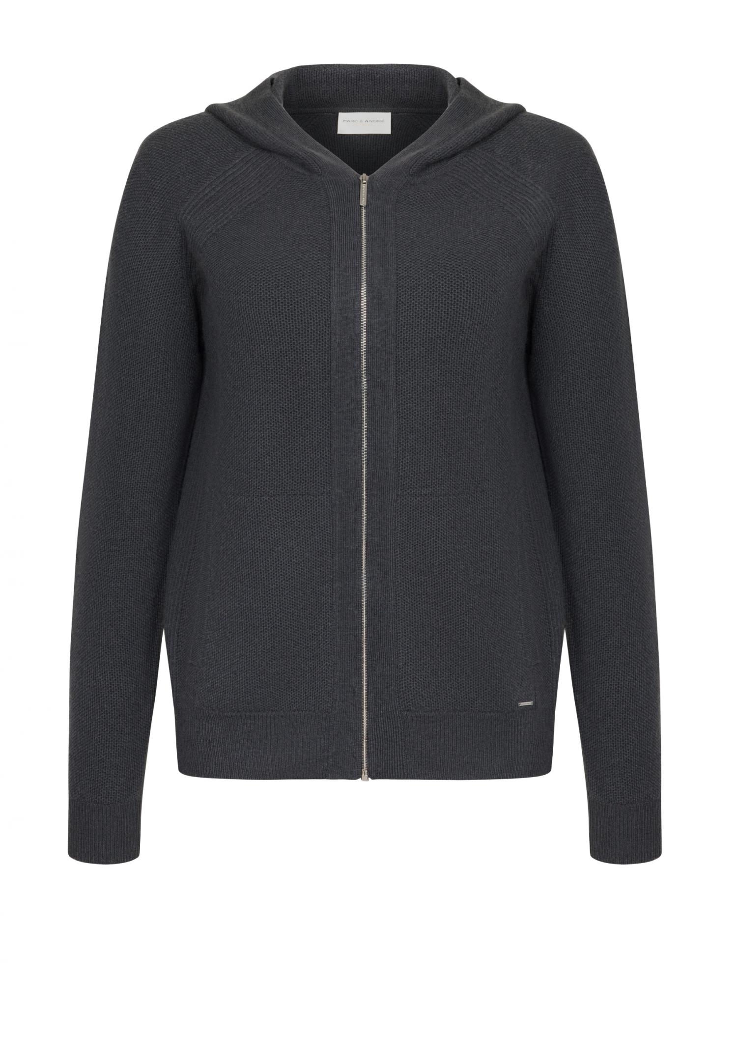Zip-up raglan hoodie