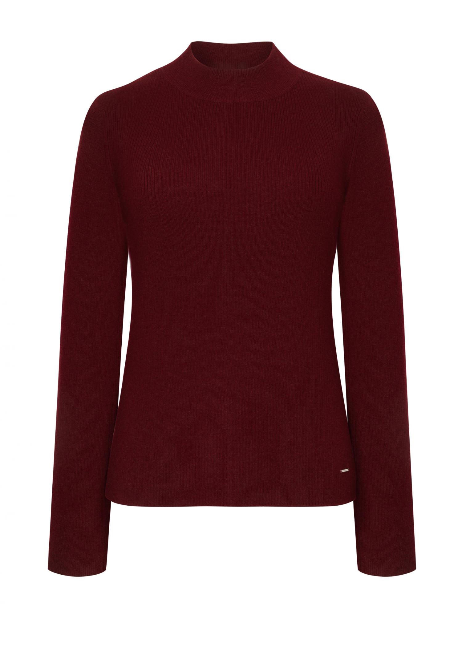 Ribbed mock-neck sweater