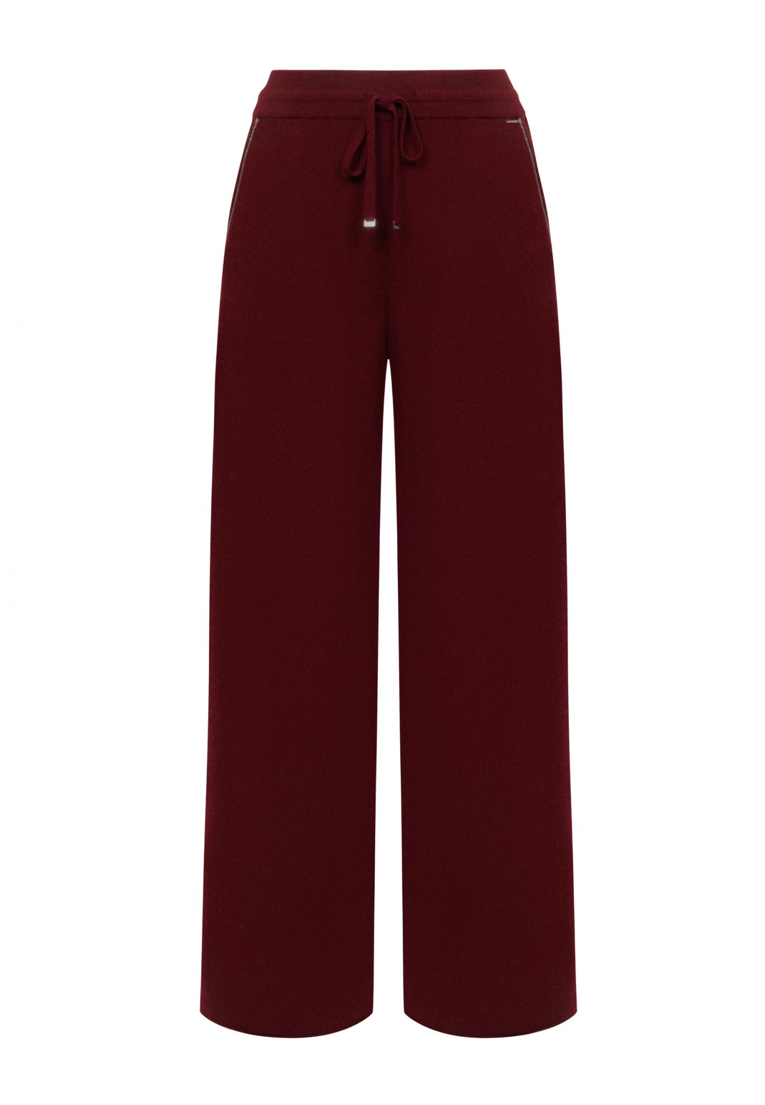Wide-leg ribbed pants