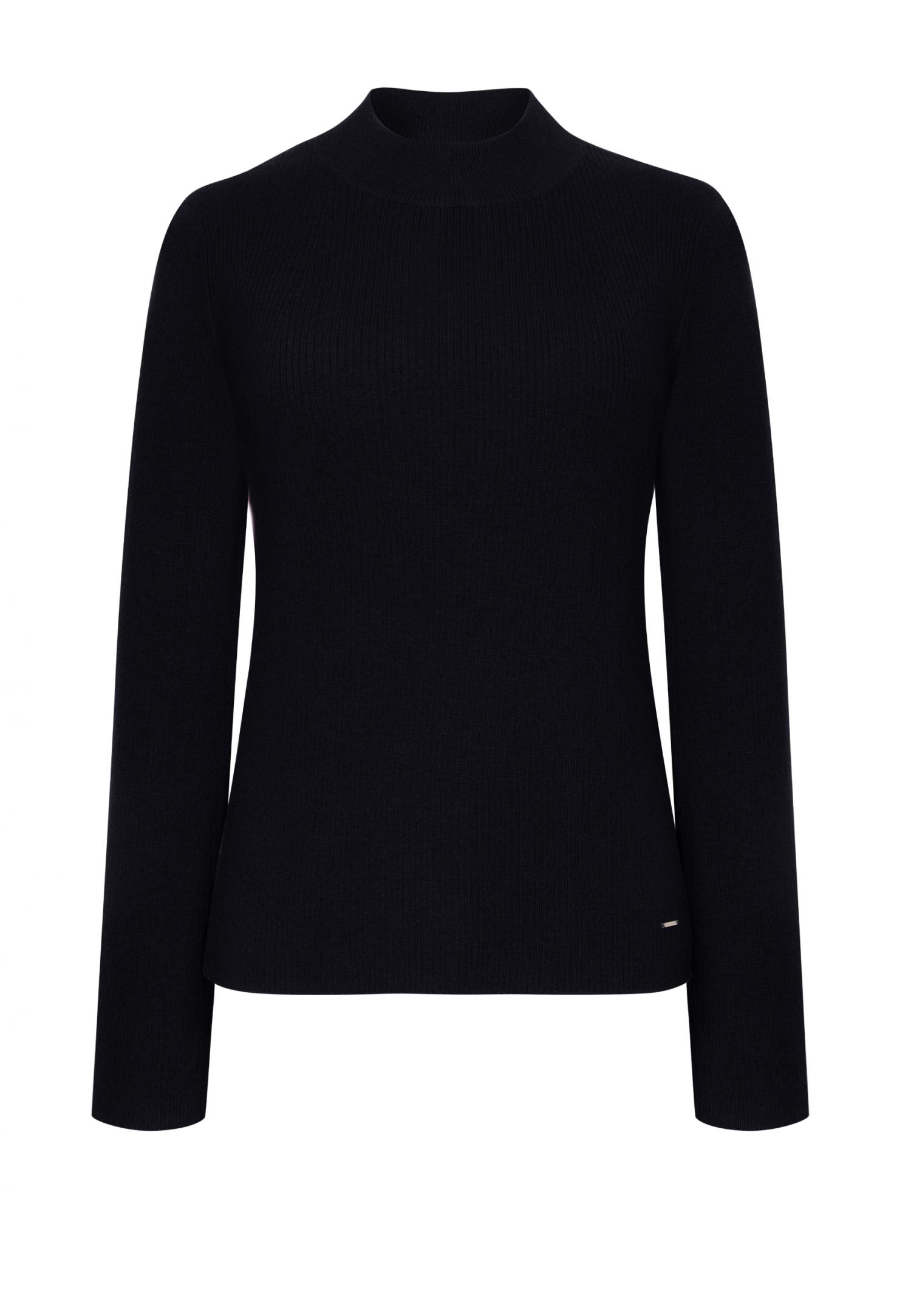 Ribbed mock-neck sweater