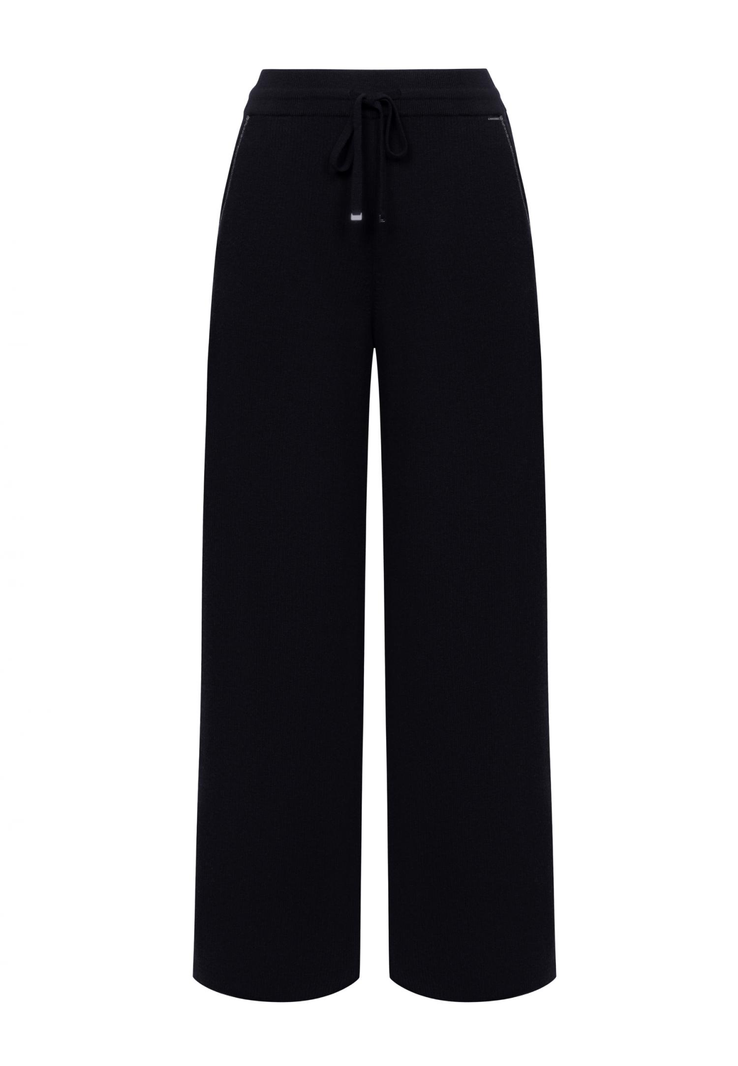 Wide-leg ribbed pants